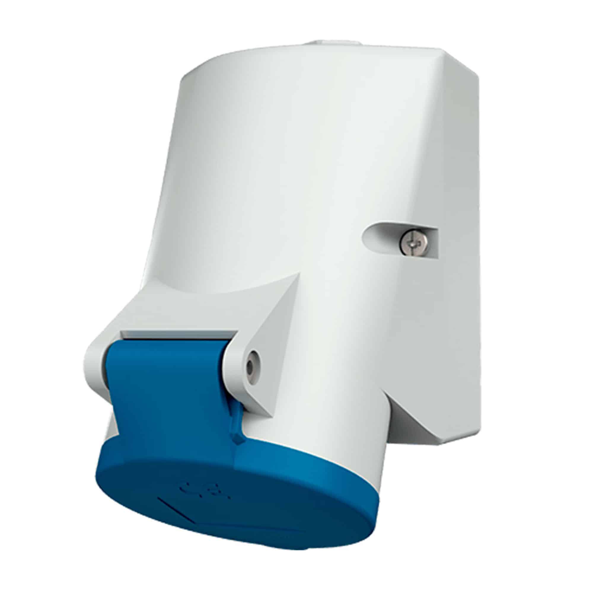 TOMA VISIBLE INDUSTRIAL TRIFASICO (3P+T) 16AMP 250V AZUL IP44 MENNEKES