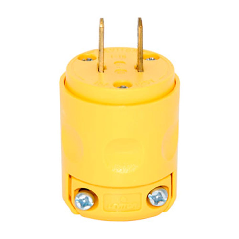 ENCHUFE PVC AMARILLO 2 PATAS 15A 125V
