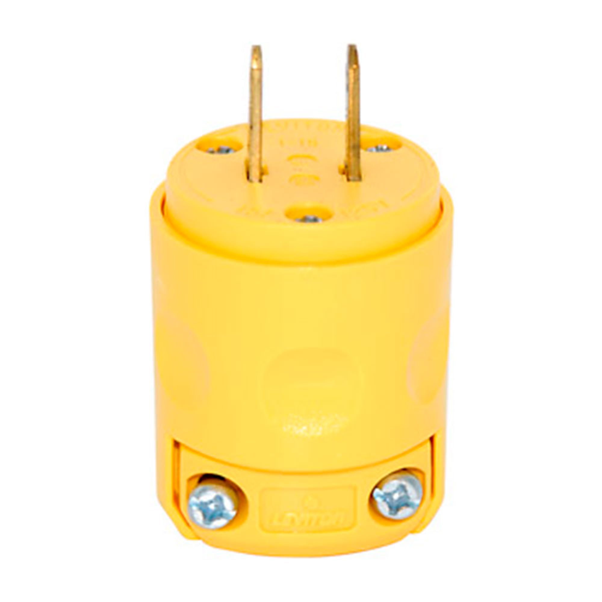 ENCHUFE 2 PATAS 15A 125V PVC-CAUCHO NEGRO