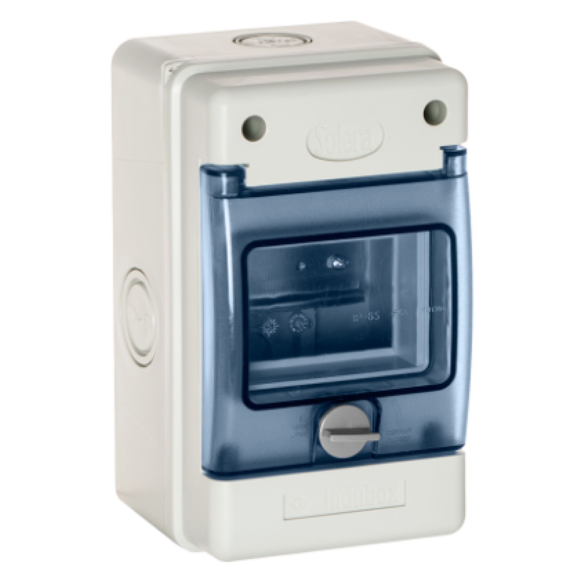 CAJA DE PASE CON CONOS GRIS, A PRESIÓN, 100x100x45mm