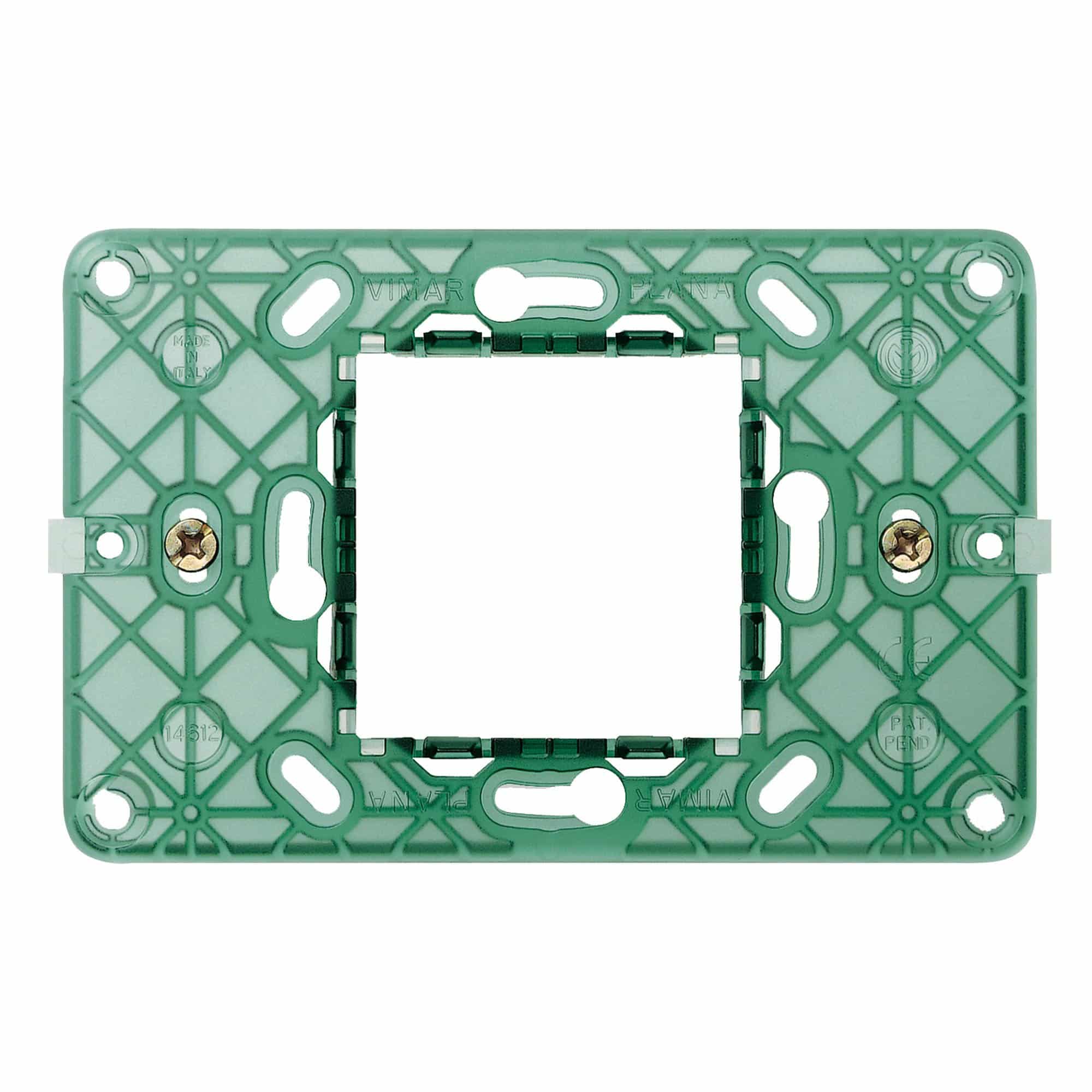 Soporte para placa 4 Módulos c/tornillos (línea PLANA)