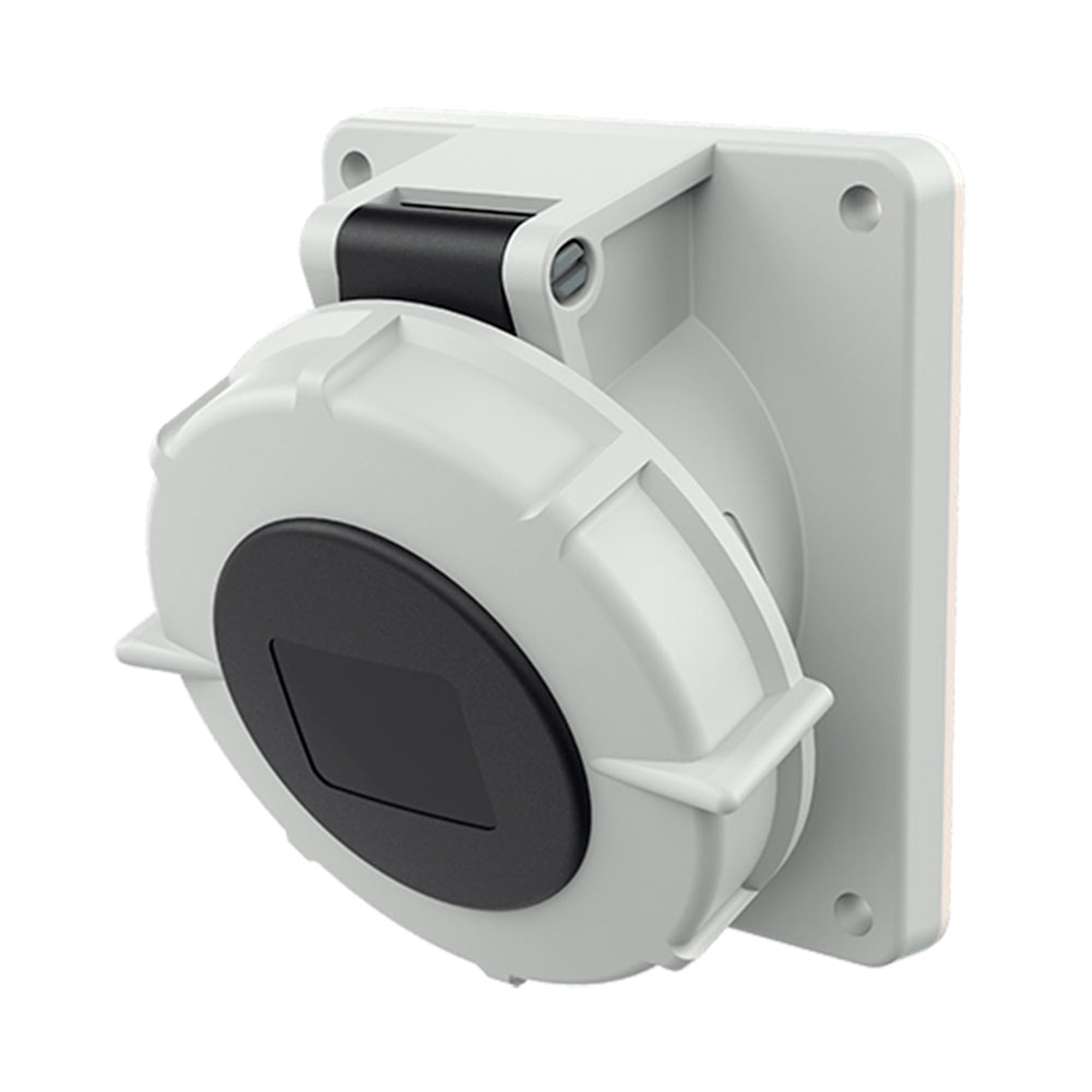 TOMA EMPOTRABLE INDUSTRIAL TRIFASICO (3P+T) 16AMP 500V NEGRO IP67 MENNEKES