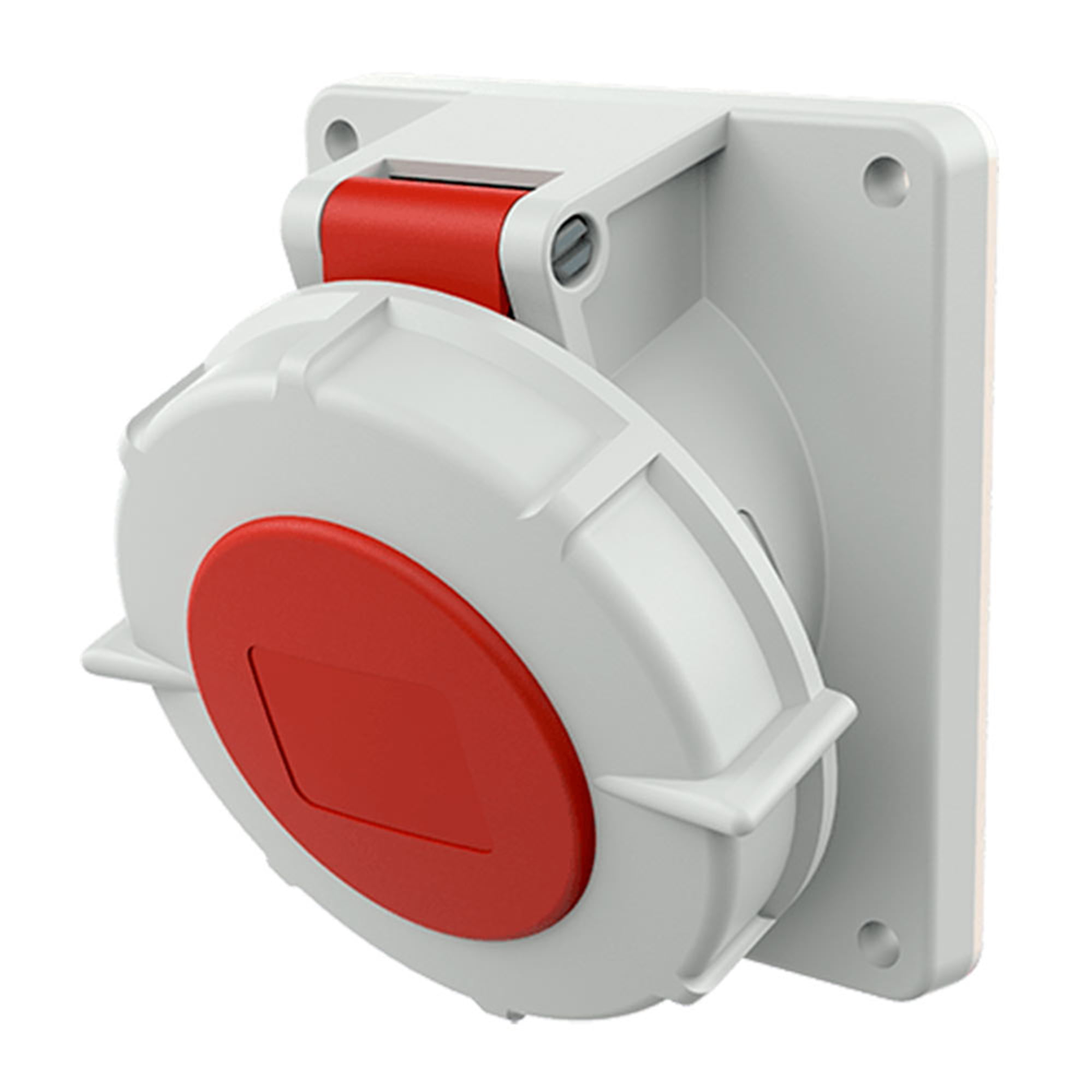 TOMA EMPOTRABLE INDUSTRIAL TRIFASICO + NEUTRO (3P+N+T) 16AMP 415V ROJO IP67 MENNEKES