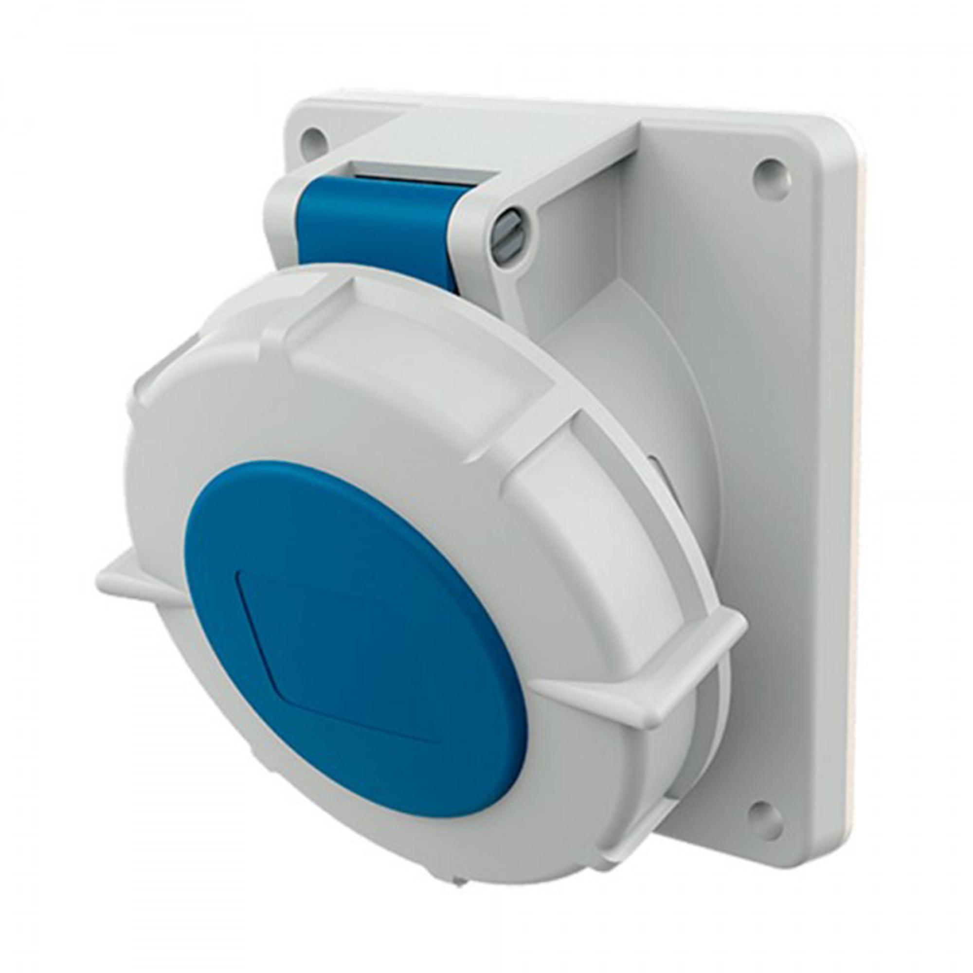 TOMA EMPOTRABLE INDUSTRIAL TRIFASICO (3P+T) 32AMP 250V AZUL IP67 MENNEKES