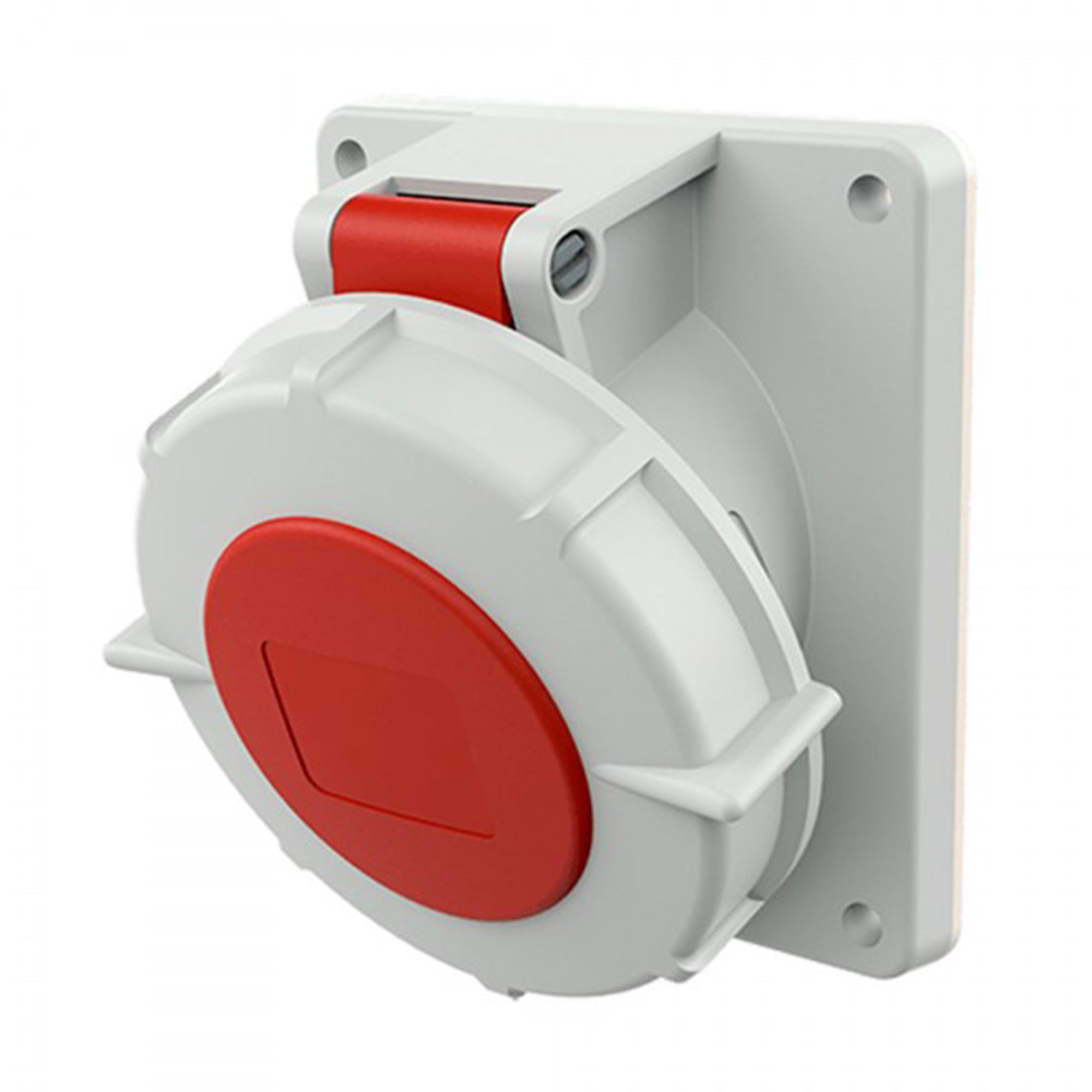 TOMA EMPOTRABLE INDUSTRIAL TRIFASICO (3P+T) 32AMP 415V ROJO IP67 MENNEKES