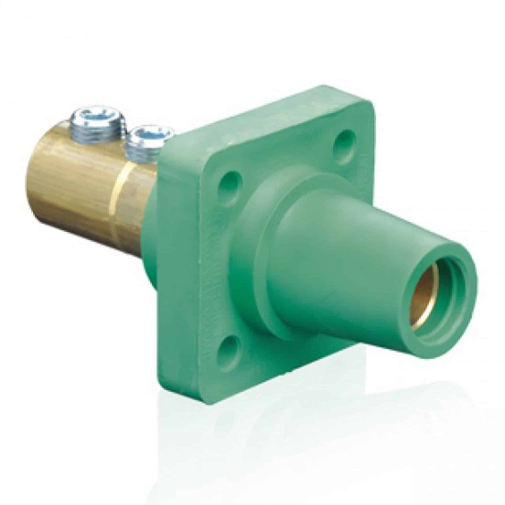 TOMA EMPOTRABLE CAM TYPE (FEMALE) 400A 600V C/2 PERNOS VERDE Cable:2/0-4/0 AWG (CAM LOCK)