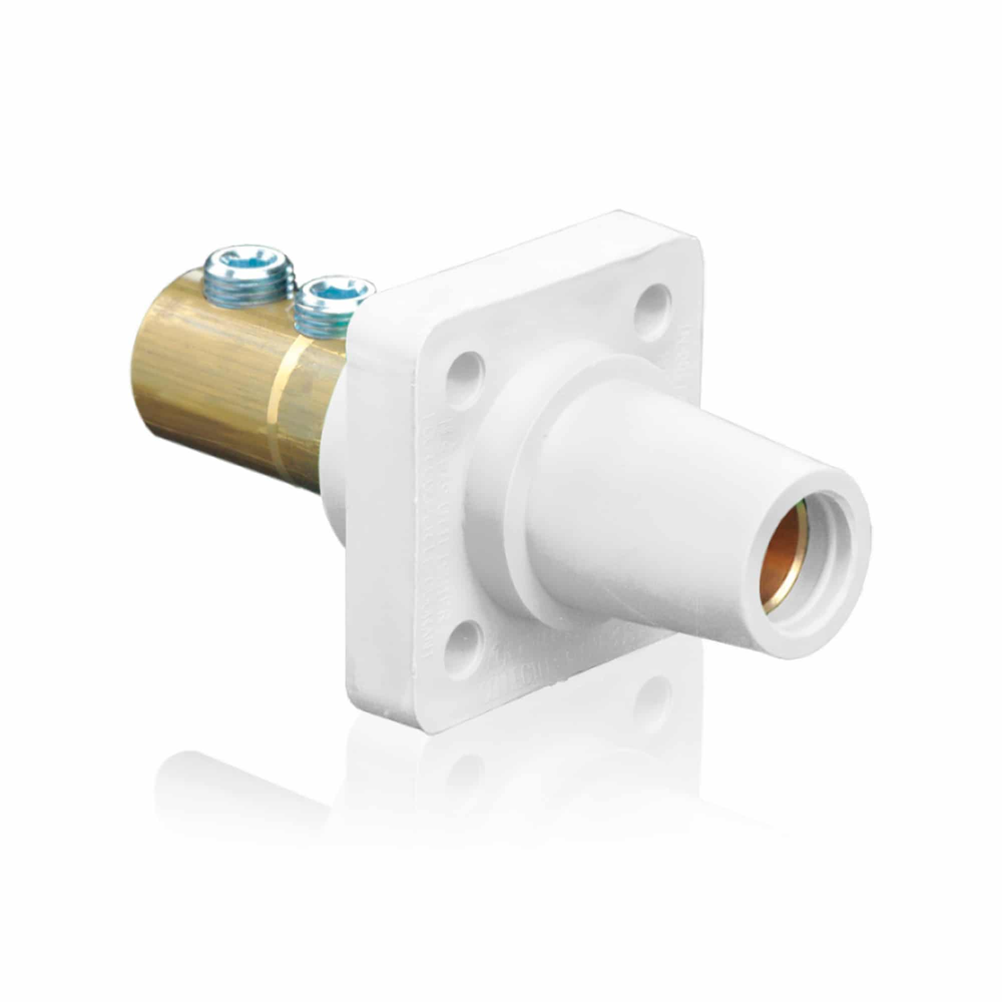 TOMA EMPOTRABLE CAM TYPE (FEMALE) 400A 600V C/2 PERNOS BLANCO Cable:2/0-4/0 AWG (CAM LOCK)