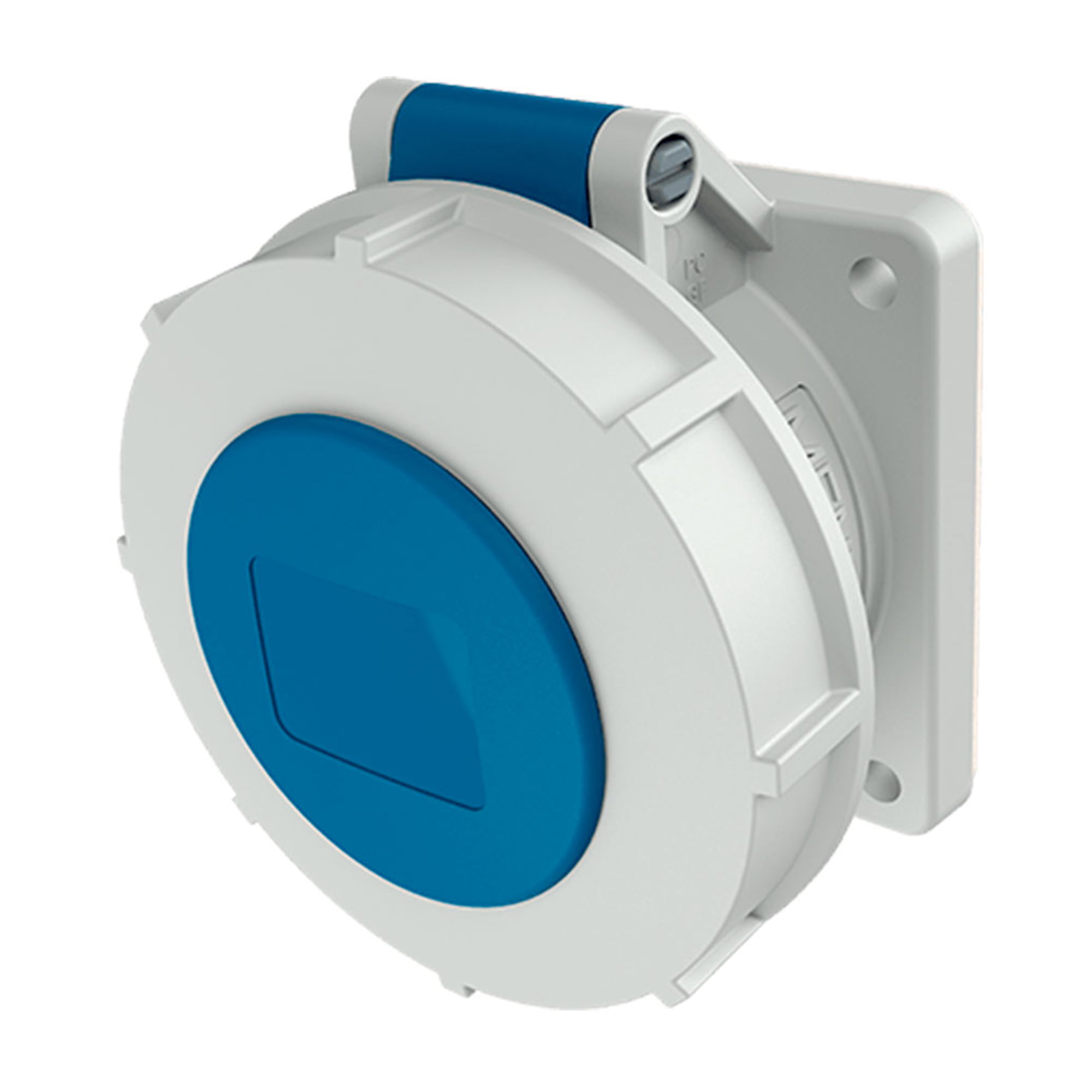 TOMA EMPOTRABLE RECTO 16AMP 2P+T 250V 6H AZUL IP67 (PARA AMAXX) TWINCONTACT (conexión sin tornillos)