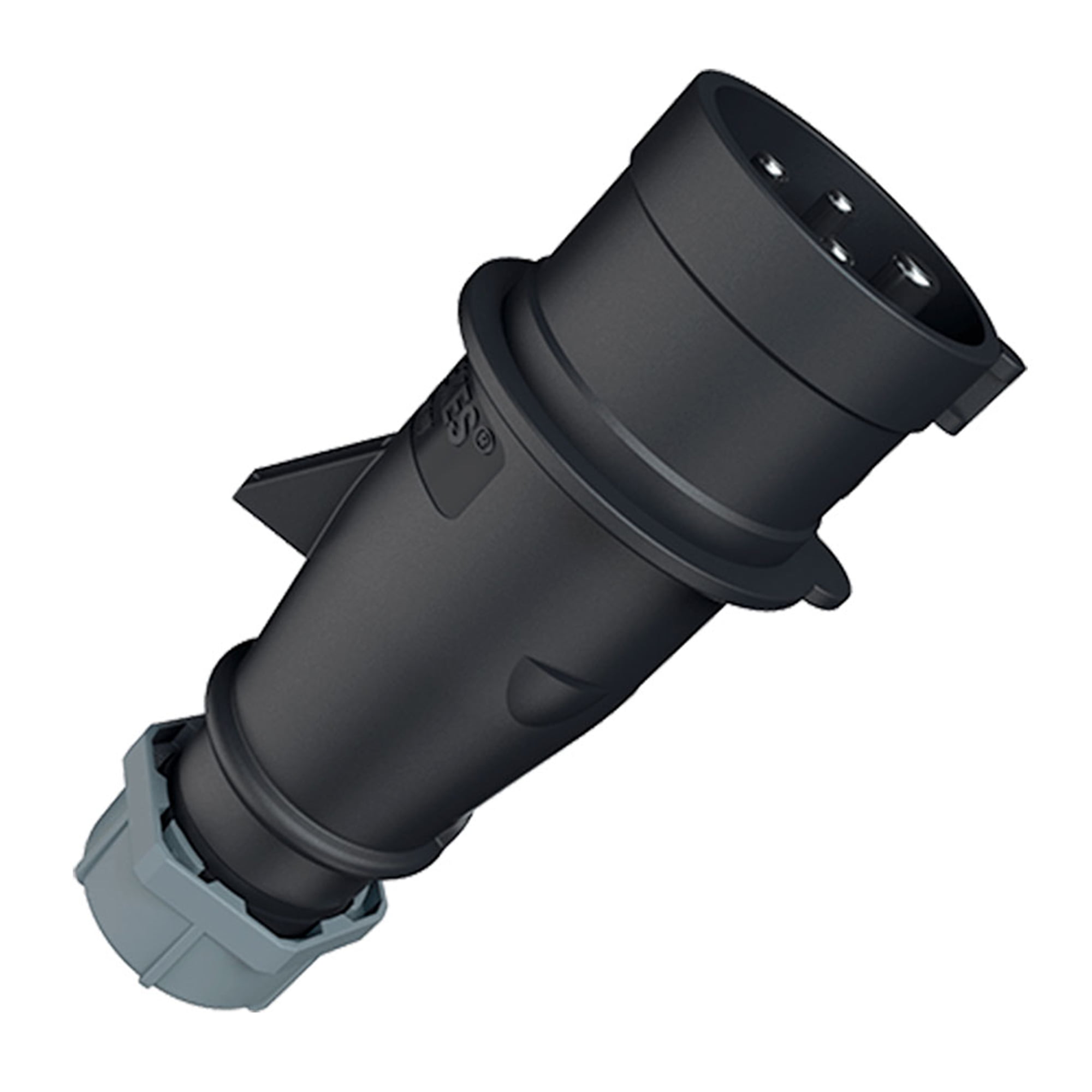 ENCHUFE INDUSTRIAL TRIFASICO (3P+T) 16AMP 500V NEGRO IP44 MENNEKES