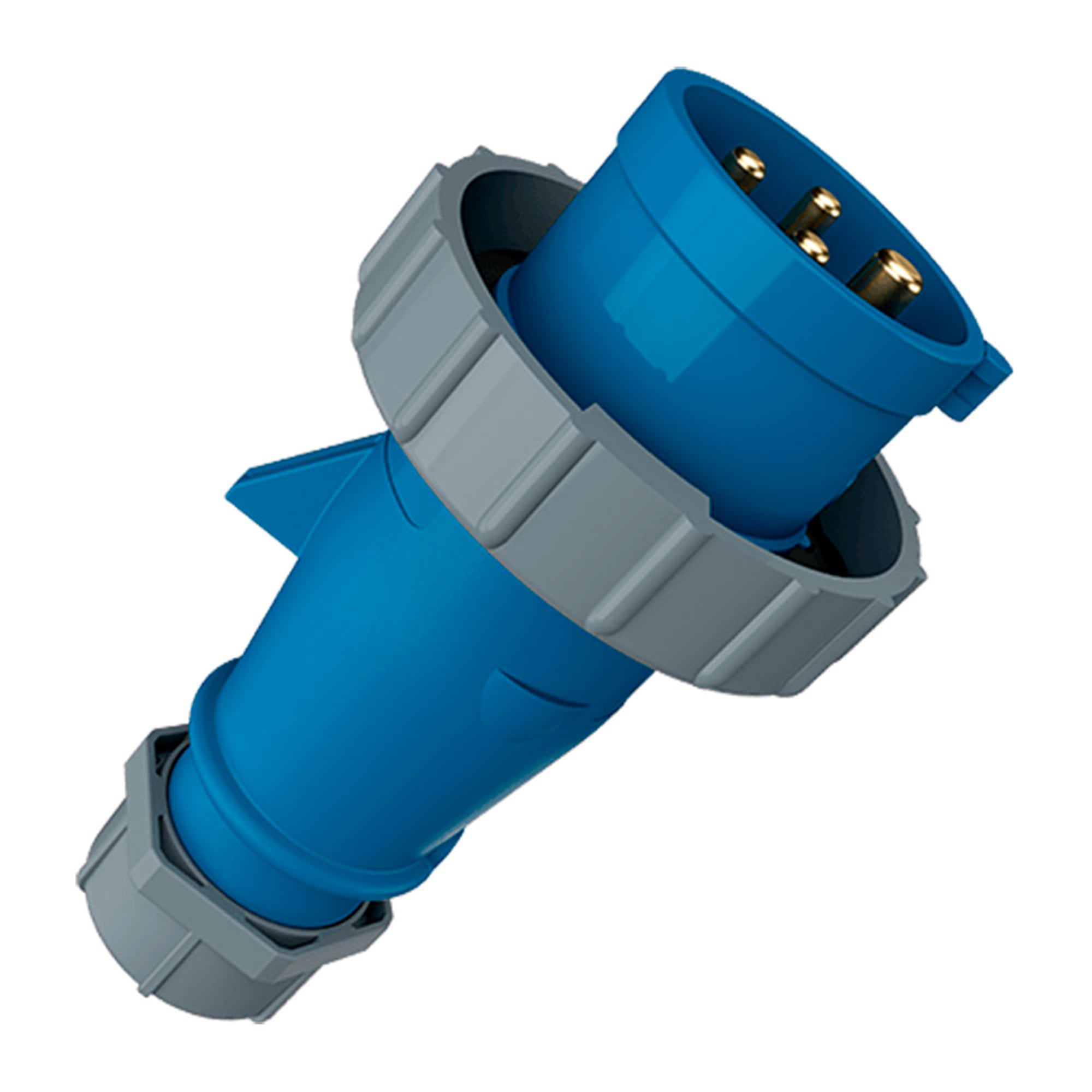 ENCHUFE INDUSTRIAL TRIFASICO (3P+T) 32AMP 250V AZUL IP67 MENNEKES