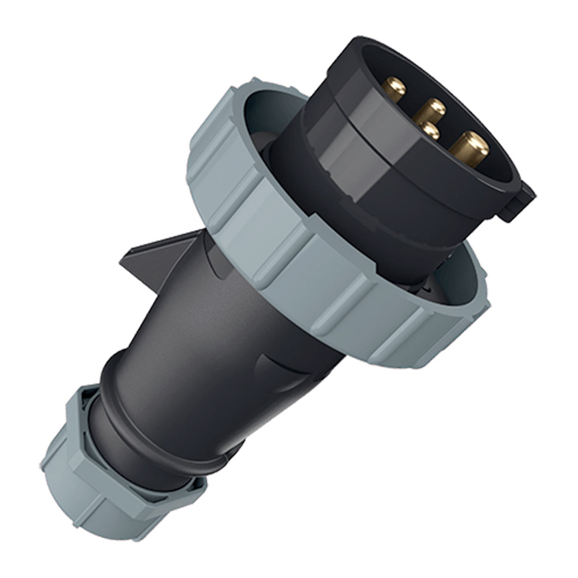 ENCHUFE INDUSTRIAL TRIFASICO (3P+T) 32AMP 500V NEGRO IP67 MENNEKES