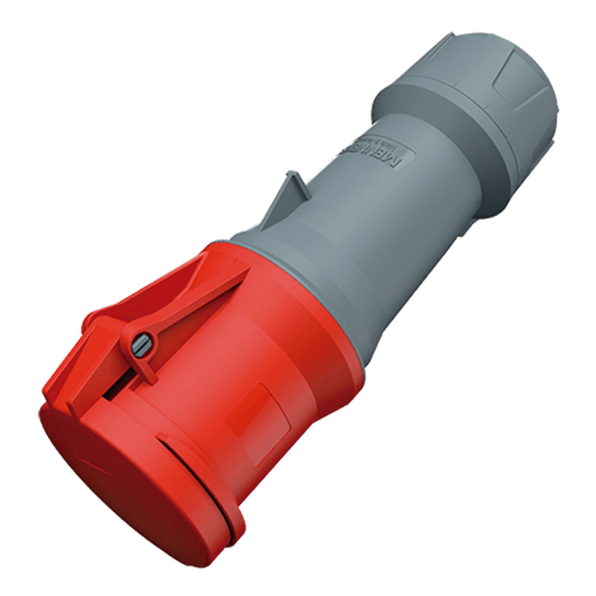 TOMA AEREO INDUSTRIAL TRIFASICO + NEUTRO (3P+N+T) 63AMP 415V ROJO IP44 MENNEKES