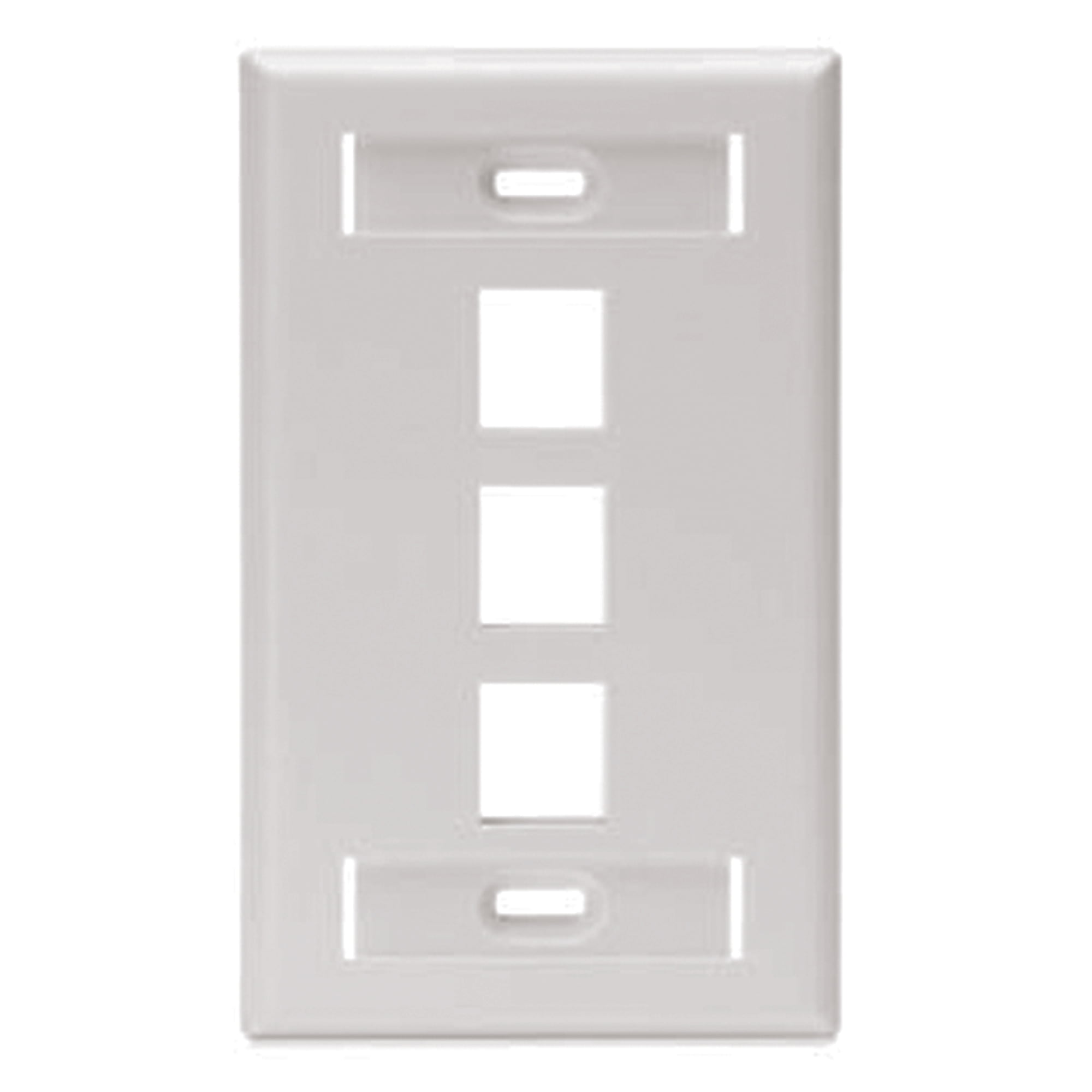FACE PLATE (PLACA) C/IDENTIF 3 PUERTOS BLANCO