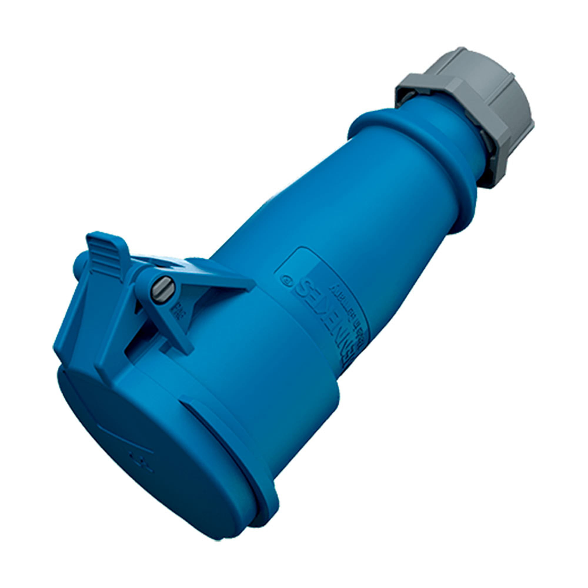 TOMA AEREO INDUSTRIAL MONOFASICO (2P+T) 16AMP 250V AZUL IP644 MENNEKES