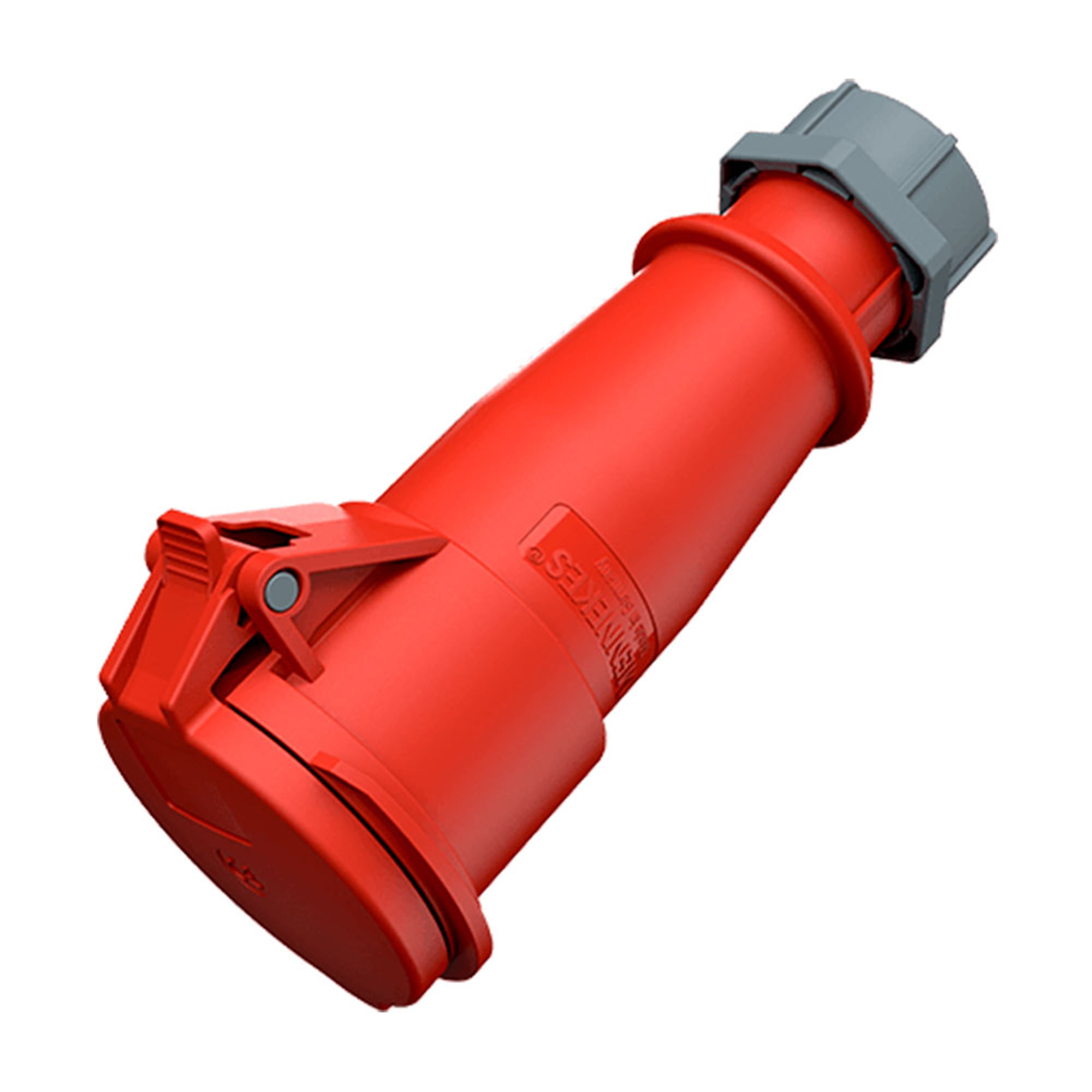 TOMA AEREO INDUSTRIAL MONOFASICO (2P+T) 32AMP 415V ROJO IP44 MENNEKES