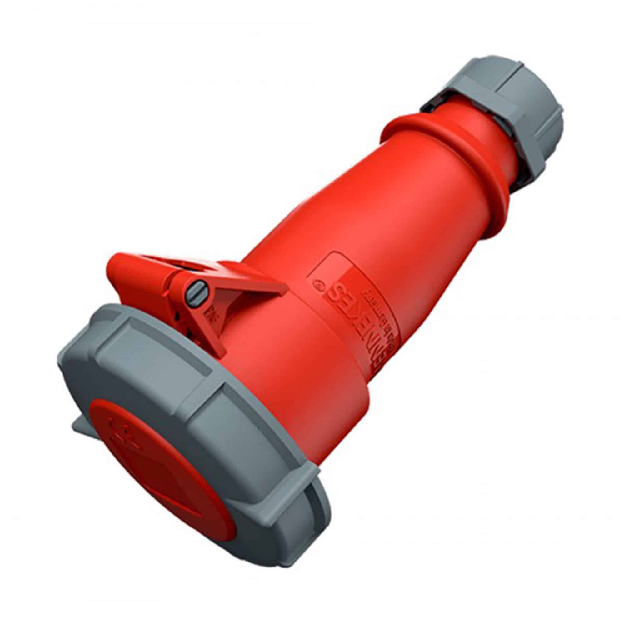 TOMA AEREO INDUSTRIAL TRIFASICO (3P+T) 16AMP 415V ROJO IP67 MENNEKES