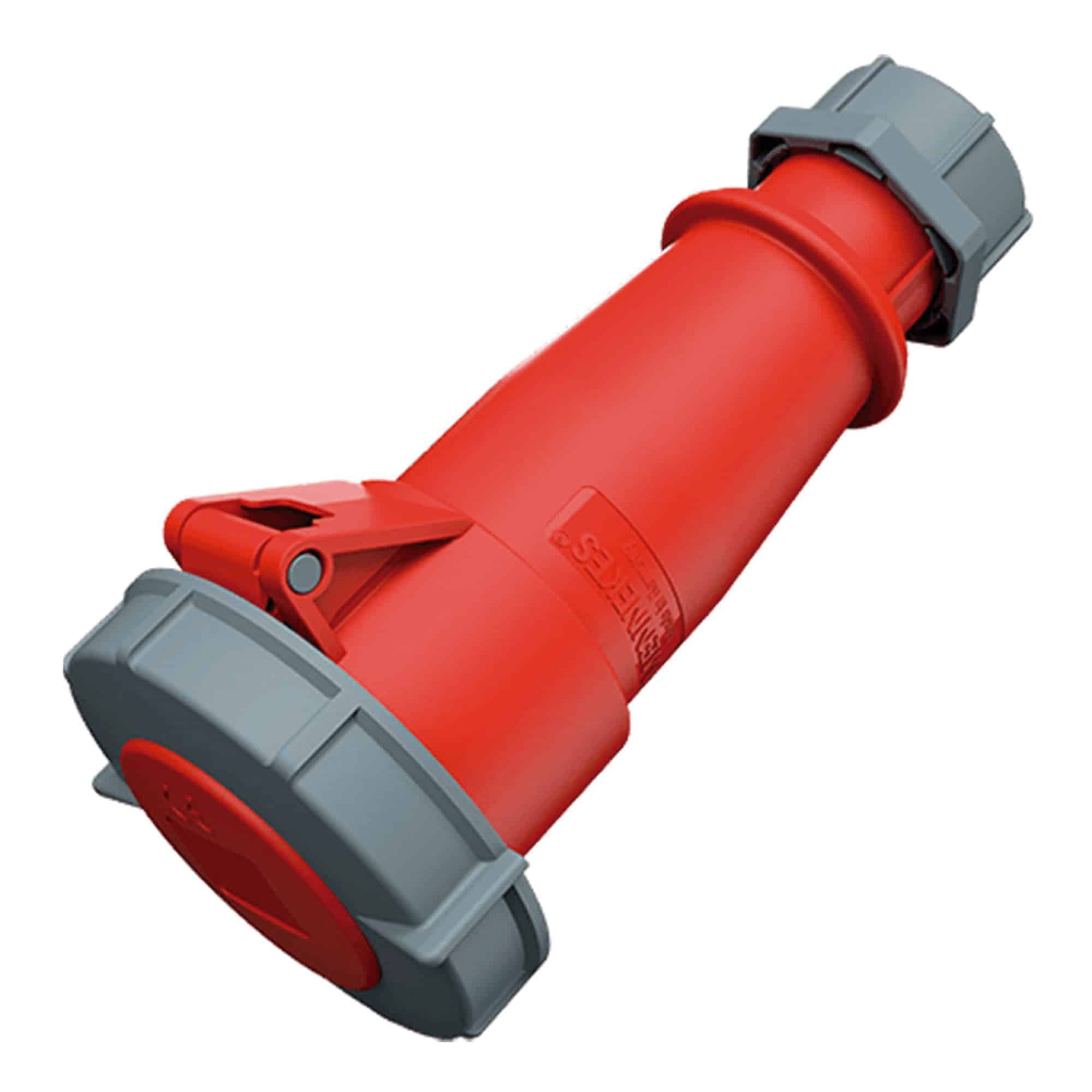 TOMA AEREO INDUSTRIAL MONOFASICO (2P+T) 32AMP 415V ROJO IP67 MENNEKES