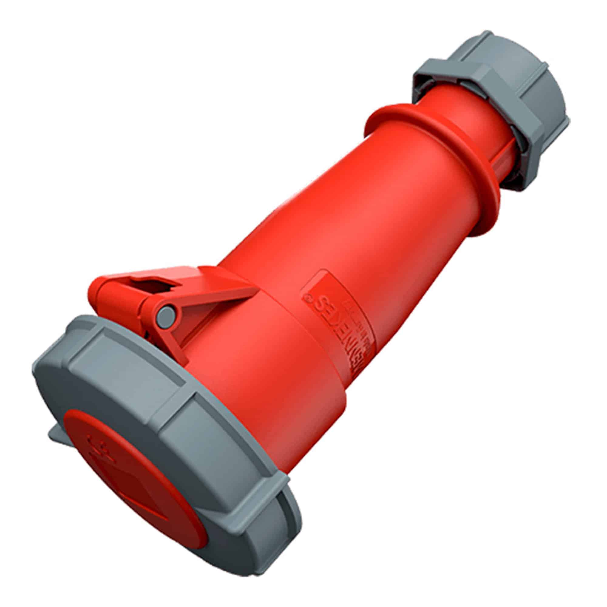 TOMA AEREO INDUSTRIAL TRIFASICO (3P+T) 32AMP 415V ROJO IP67 MENNEKES