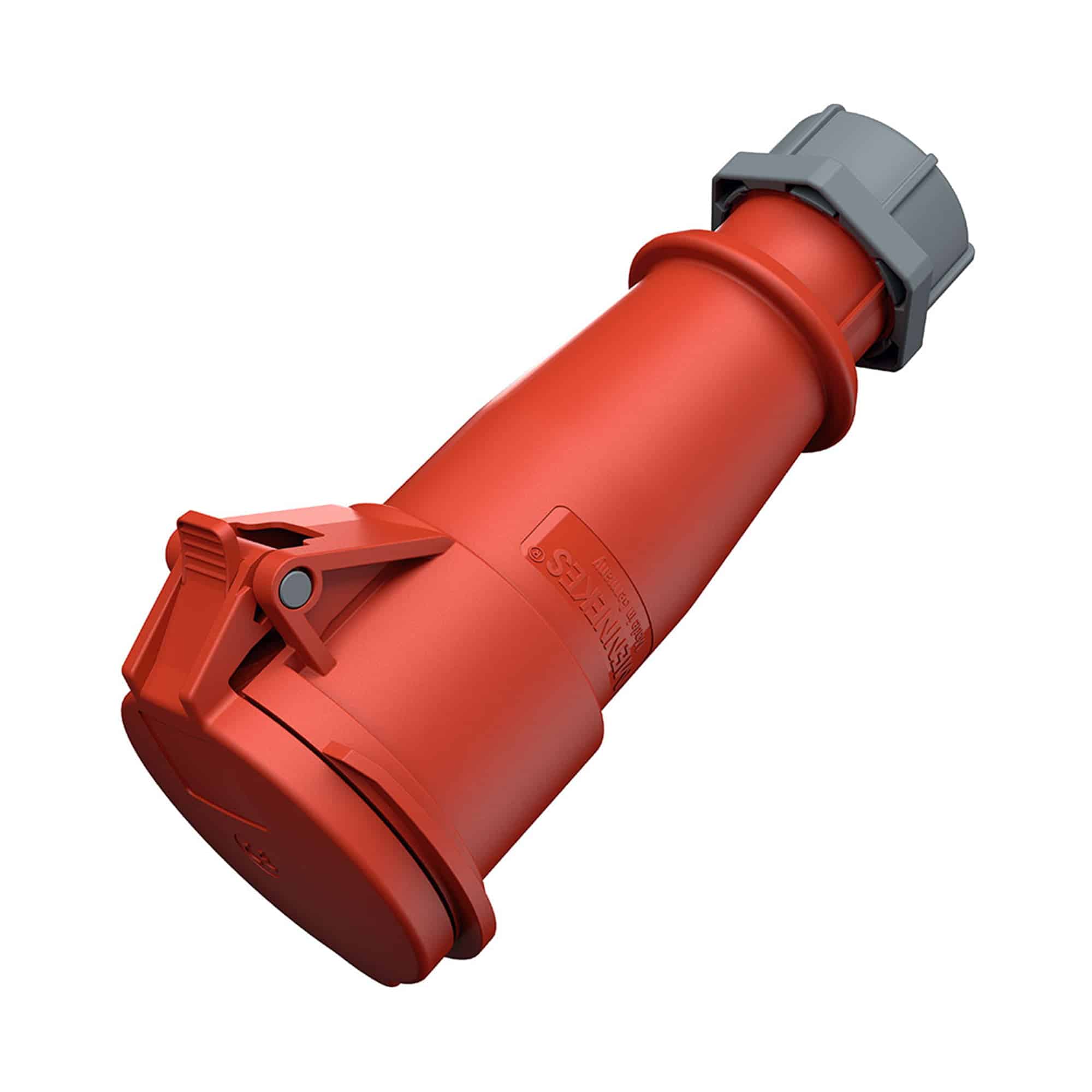 TOMA AEREO INDUSTRIAL TRIFASICO + NEUTRO (3P+N+T) 32AMP 415V ROJO IP44 MENNEKES