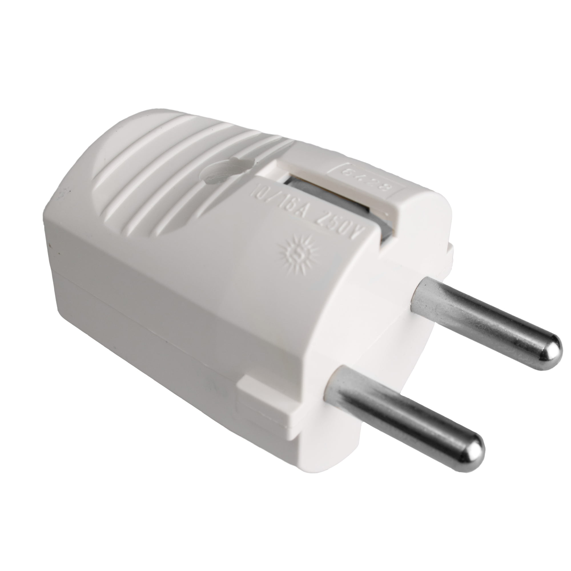 ENCHUFE 2 PATAS 15A 125V PVC-CAUCHO NEGRO