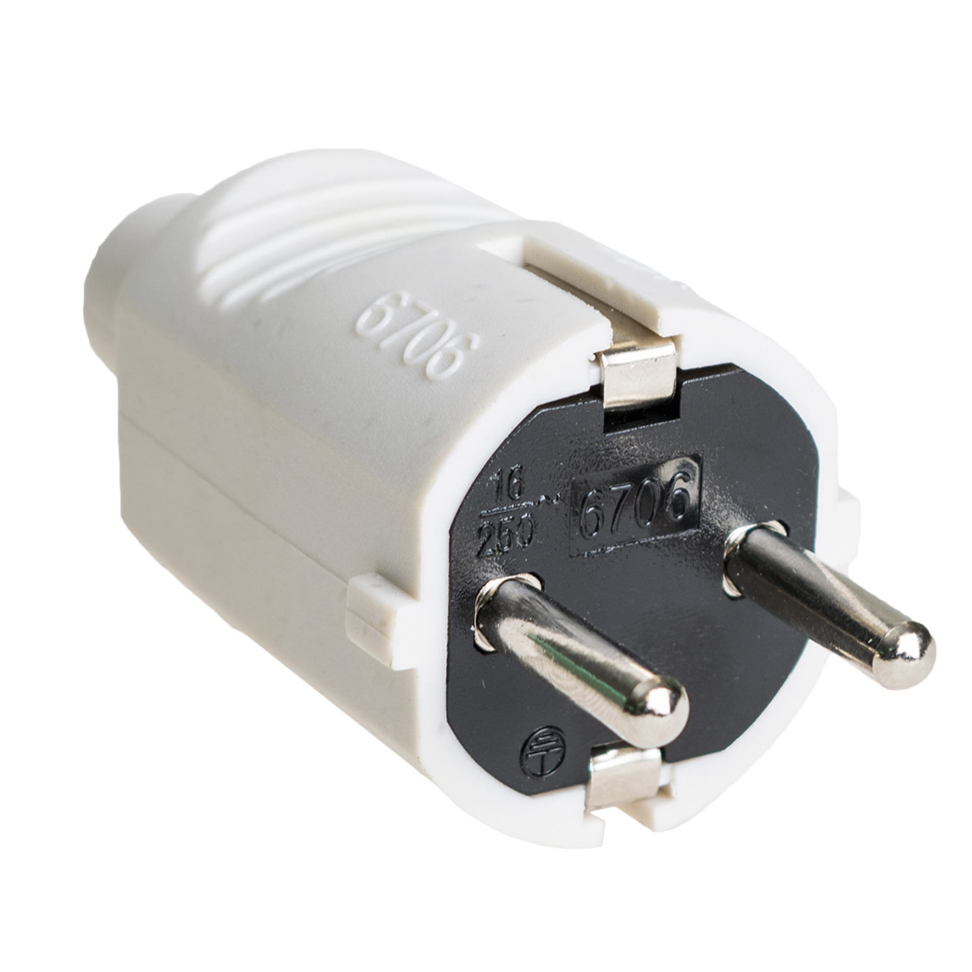 ENCHUFE 2 PATAS 15A 125V PVC-CAUCHO NEGRO