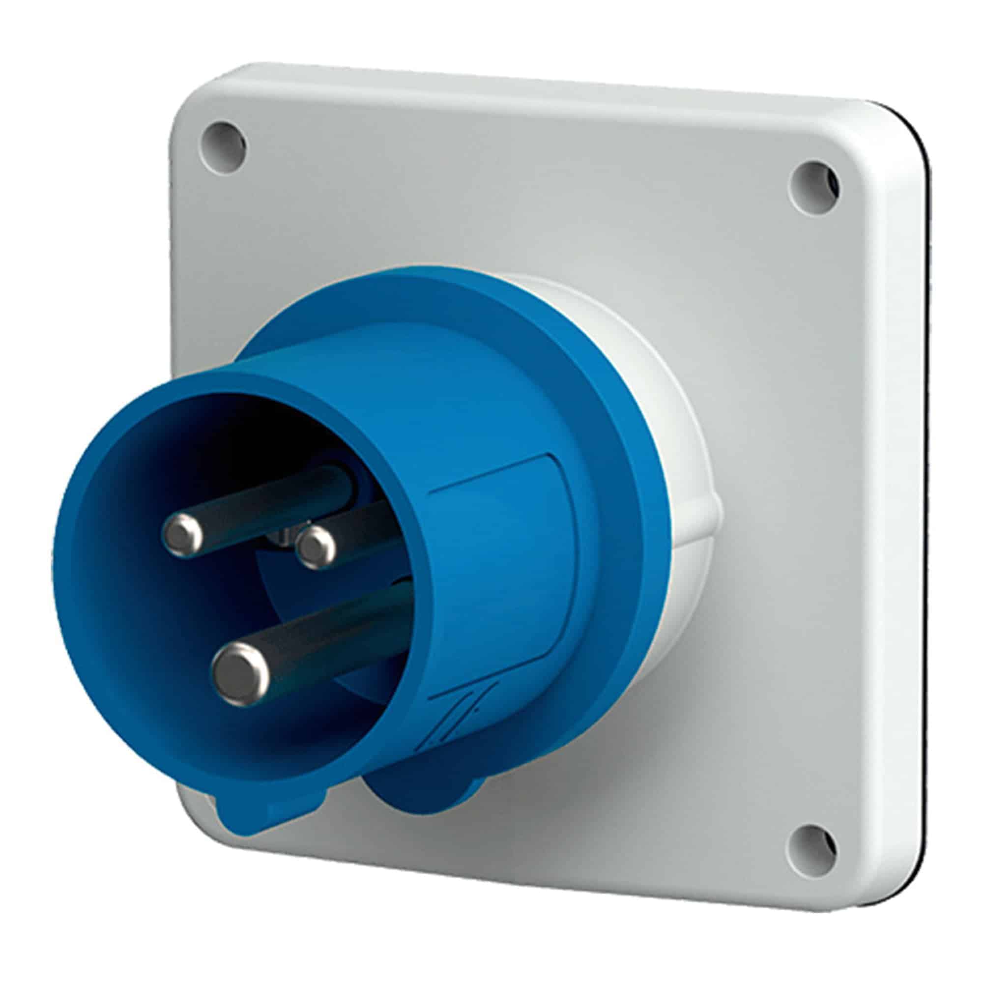 ENCHUFE EMPOTRABLE 32AMP 3P+N+T 415V ROJO 6H IP67 (CONTACTOS NIQUELADOS)