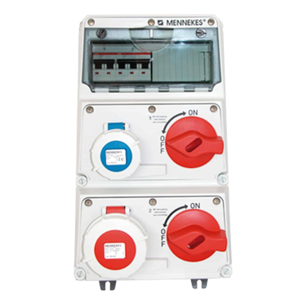 CAJA PORTÁTIL AMARILLO DE GOMA MACIZA EVERGUM CON RIEL DIN DE 12 MODULOS C/BORNERA AMARILLO IP44