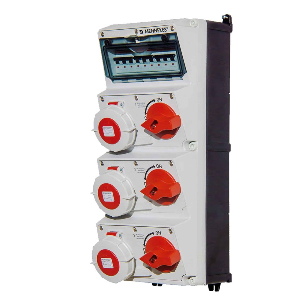 CAJA PORTÁTIL AMARILLO DE GOMA MACIZA EVERGUM CON RIEL DIN DE 12 MODULOS C/BORNERA AMARILLO IP44