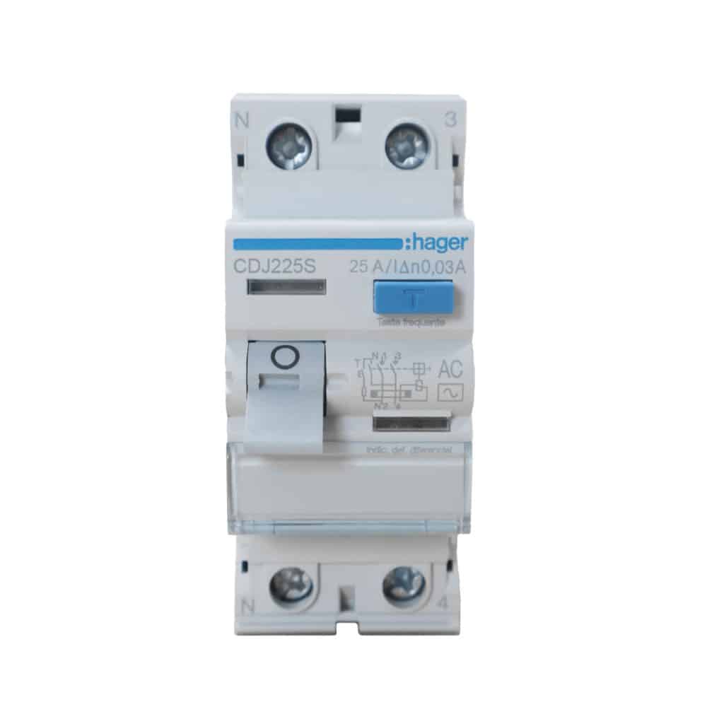 INT. RIEL DIFERENCIAL 2P 25A, TIPO AC, 30MA.