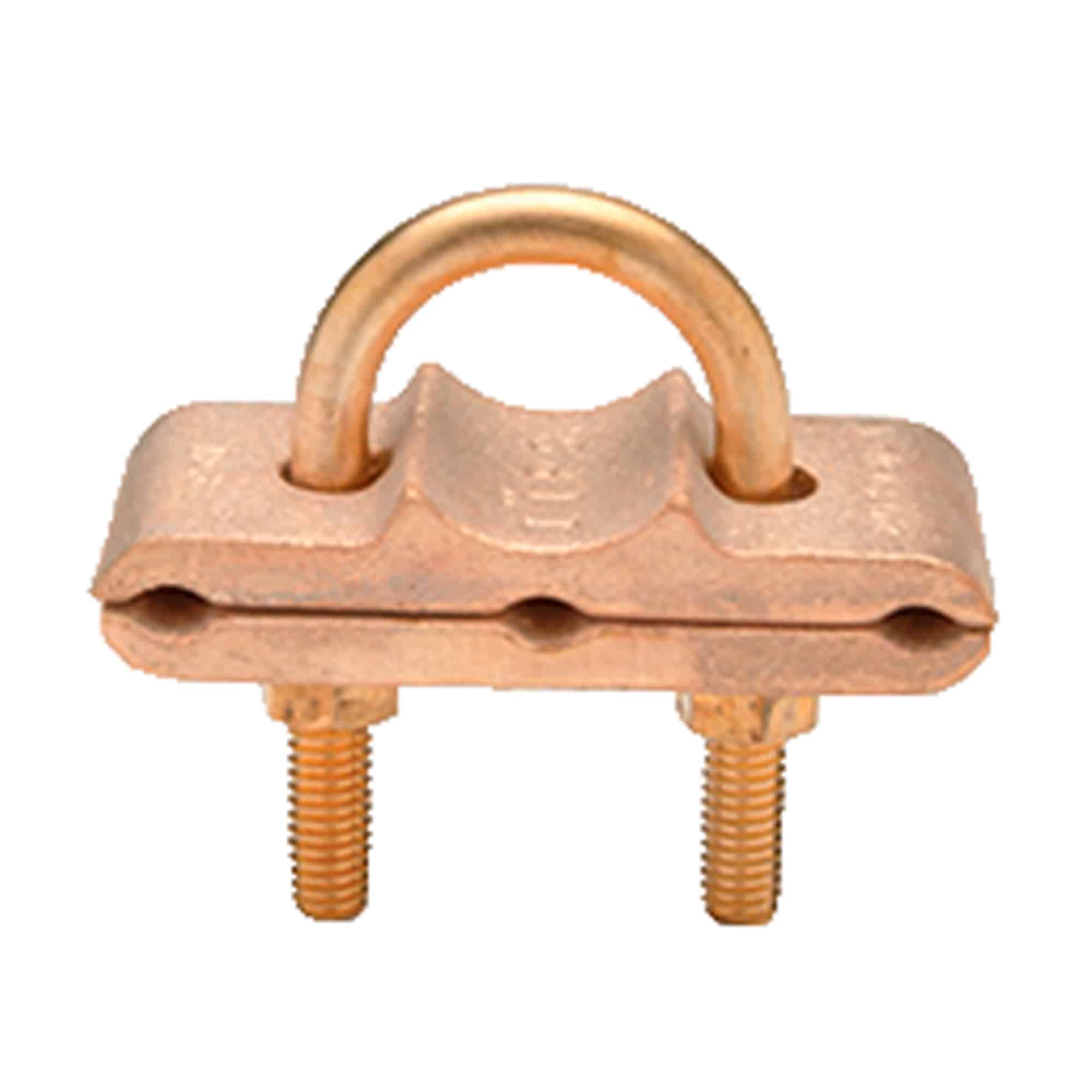 CONECTOR A TIERRA DOBLE P/ 3 CABLES 4Sol.-2/0Str. Ó TUBO 1/2"-3/4", TORN. 3/8" UL