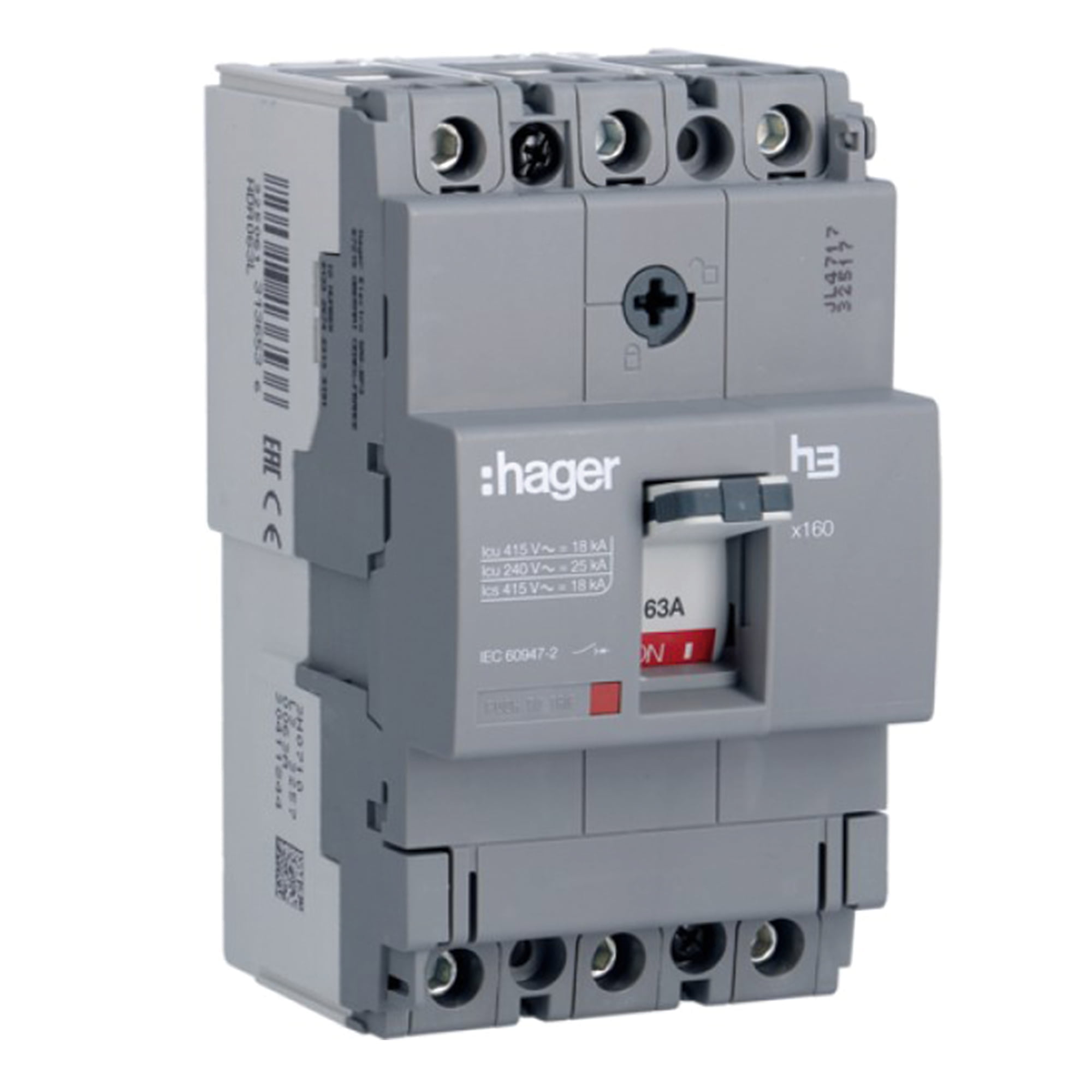 ITM CAJA MOLDEADA FIJO H3 x160 2P 80A TF/MF, 25kA/240V