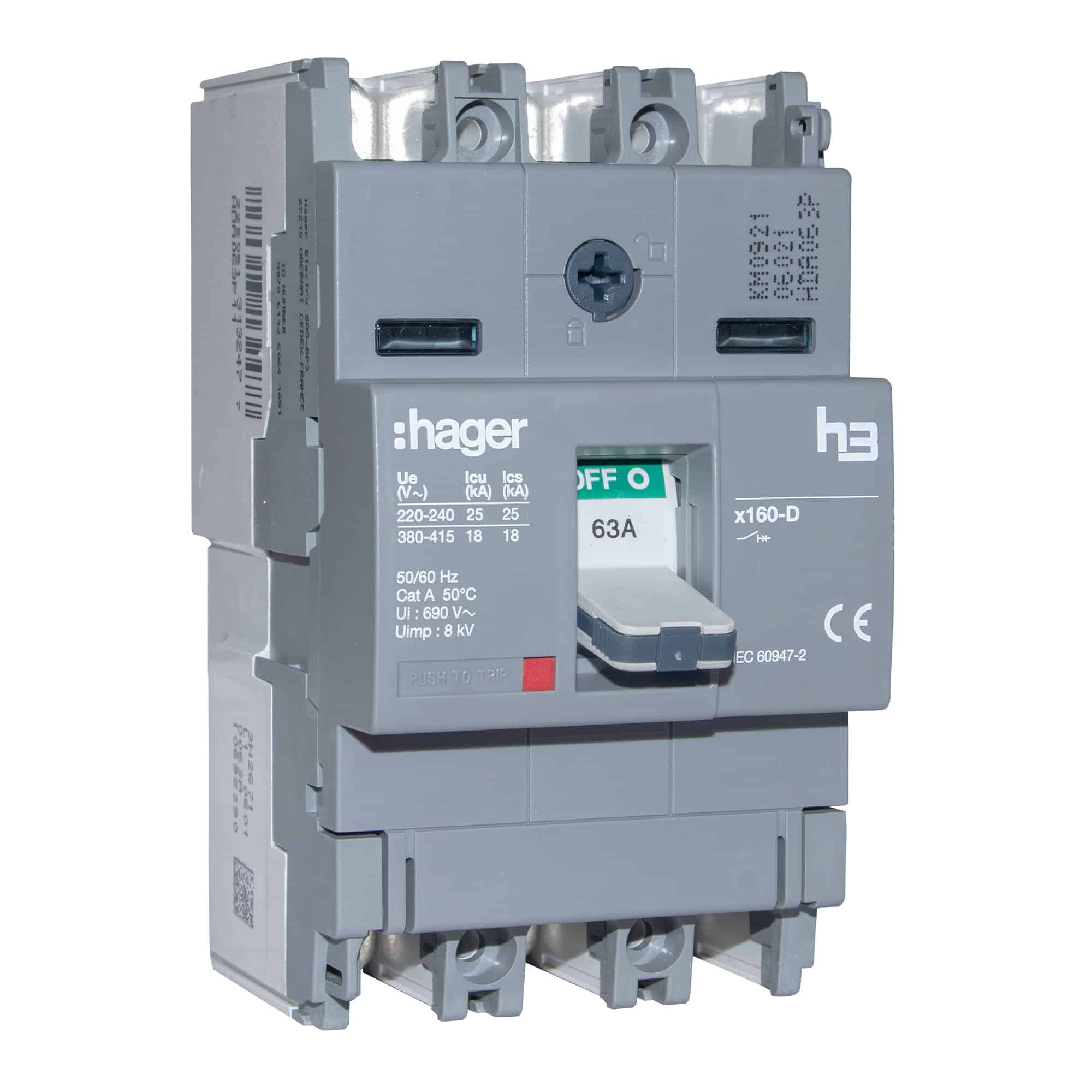 INT. RIEL TERMOMAGNÉTICO NC 1P 63A, C 10KA/230V