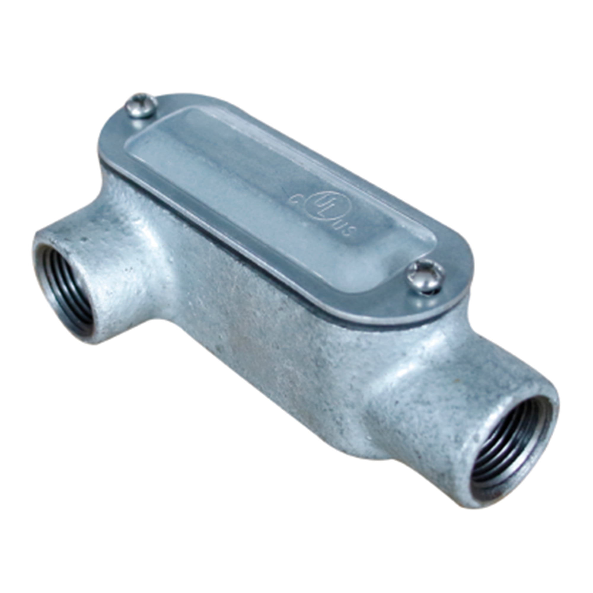 CAJA CONDULET TIPO T 1-1/2" FORM 5 HIERRO MALEABLE GALVANIZADO EN CALIENTE C/TAPA C/EMP CON UL E2543