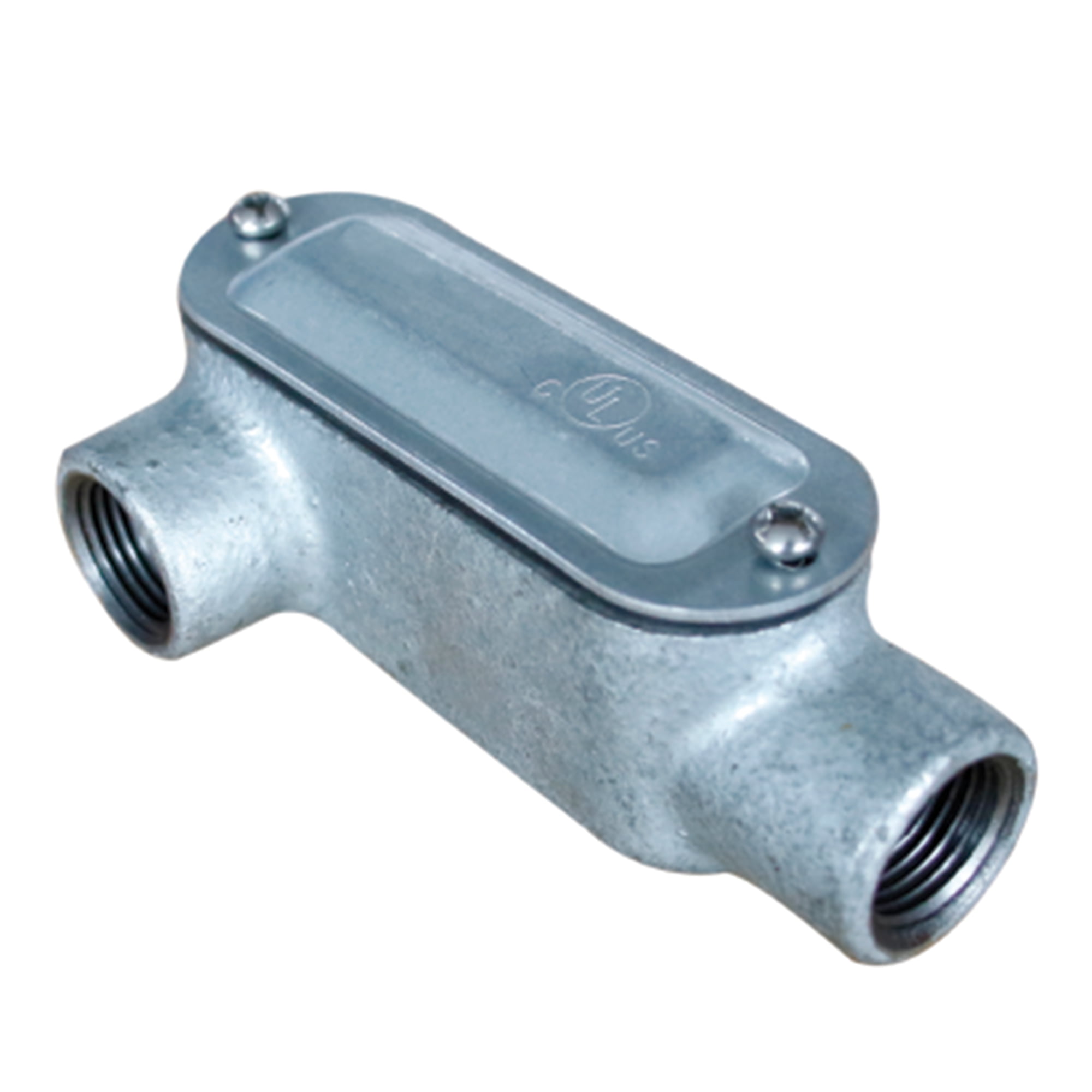 CAJA CONDULET TIPO T 1-1/2" FORM 5 HIERRO MALEABLE GALVANIZADO EN CALIENTE C/TAPA C/EMP CON UL E2543