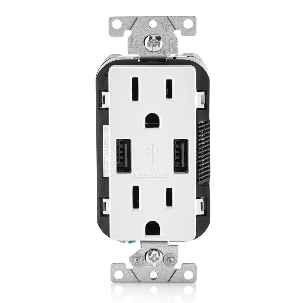 TOMA DOBLE EMPOTRABLE DECORA UNIVERSAL 2X15A L/T 150V O 16A L/T 250V BLANCO