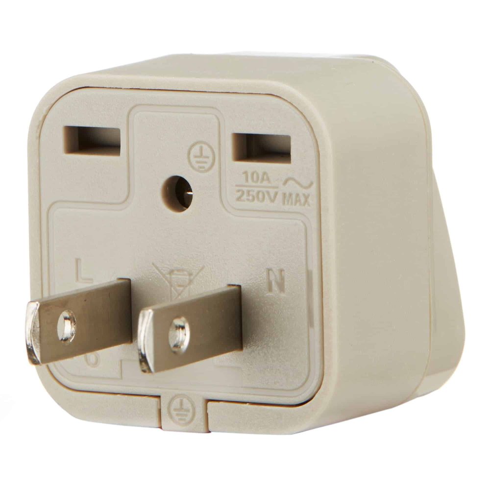 ADAPTADOR UNIVERSAL 10A 250V COLOR GRIS