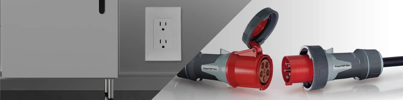 TOMA AEREO 16AMP 2P+T 250V AZUL 6H IP67/IP69 POWERTOP XTRA - REEMPLAZO 540