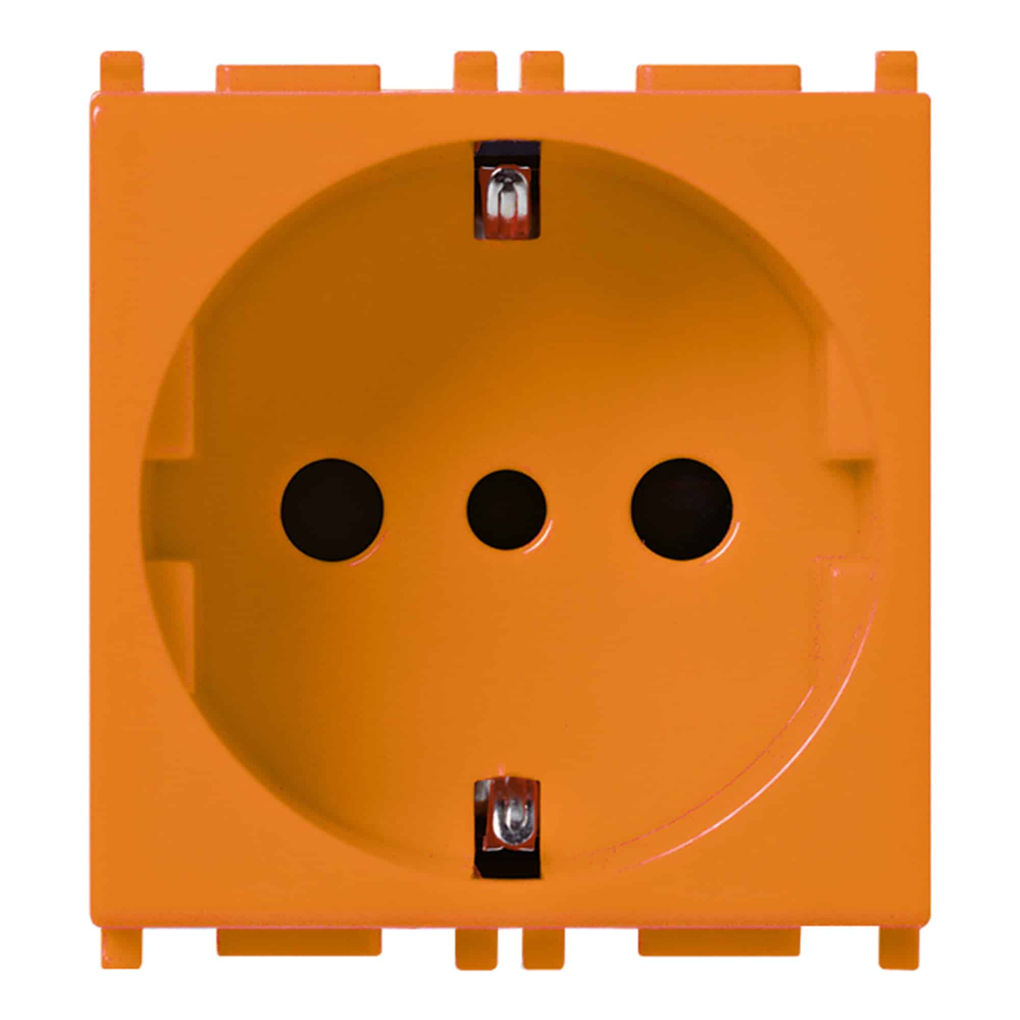 TOMA TIPO SCHUKO PLANA 2P+T, 16A, 250V, 2MOD COLOR GRIS