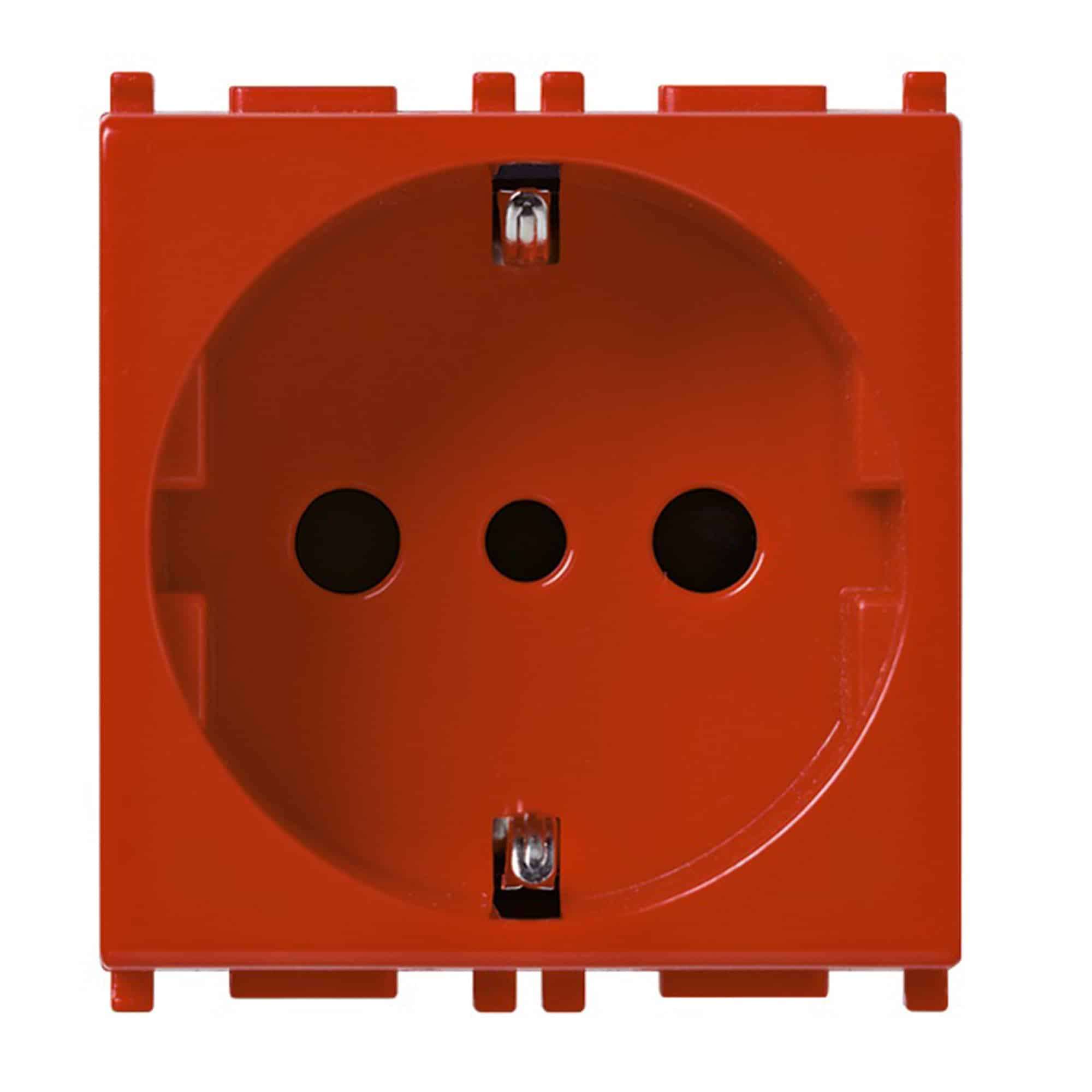 TOMA TIPO SCHUKO PLANA 2P+T, 16A, 250V, 2MOD COLOR GRIS