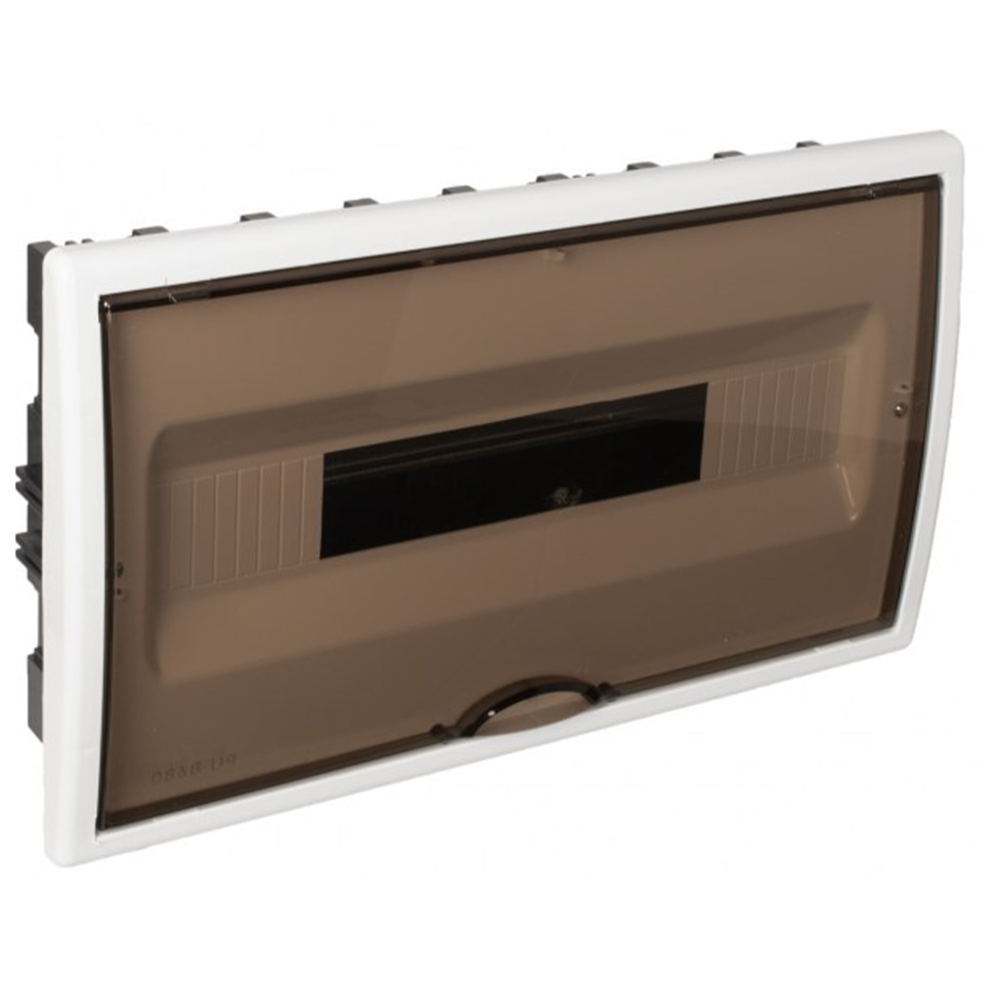 TABLERO EMPOTRADO TERMOPLÁSTICO, 22P, PUERTA FUMÉ VERTICAL, 450x222x72mm