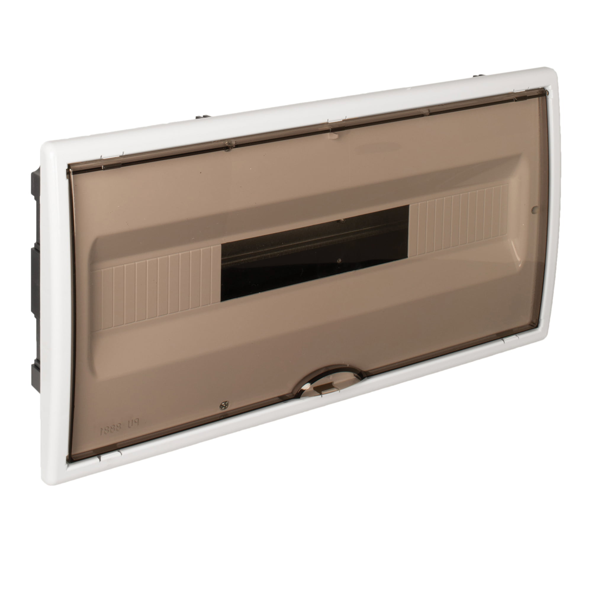 TABLERO EMPOTRADO TERMOPLÁSTICO, 22P, PUERTA FUMÉ VERTICAL, 450x222x72mm