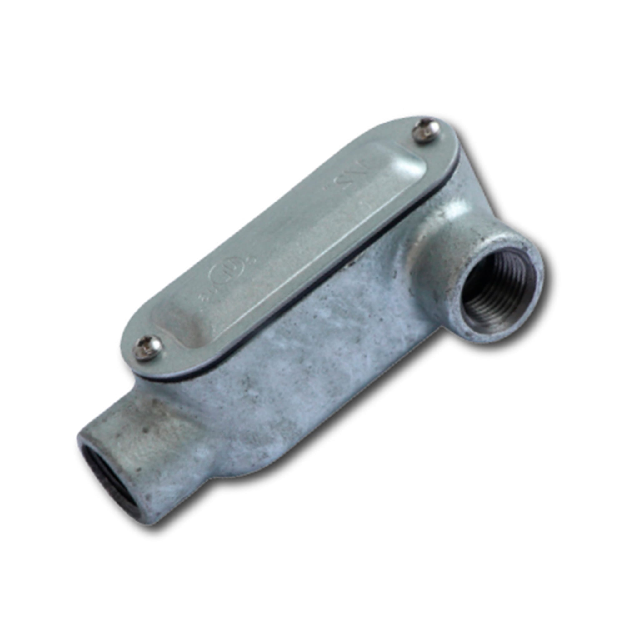 CAJA CONDULET TIPO T 1-1/2" FORM 5 HIERRO MALEABLE GALVANIZADO EN CALIENTE C/TAPA C/EMP CON UL E2543