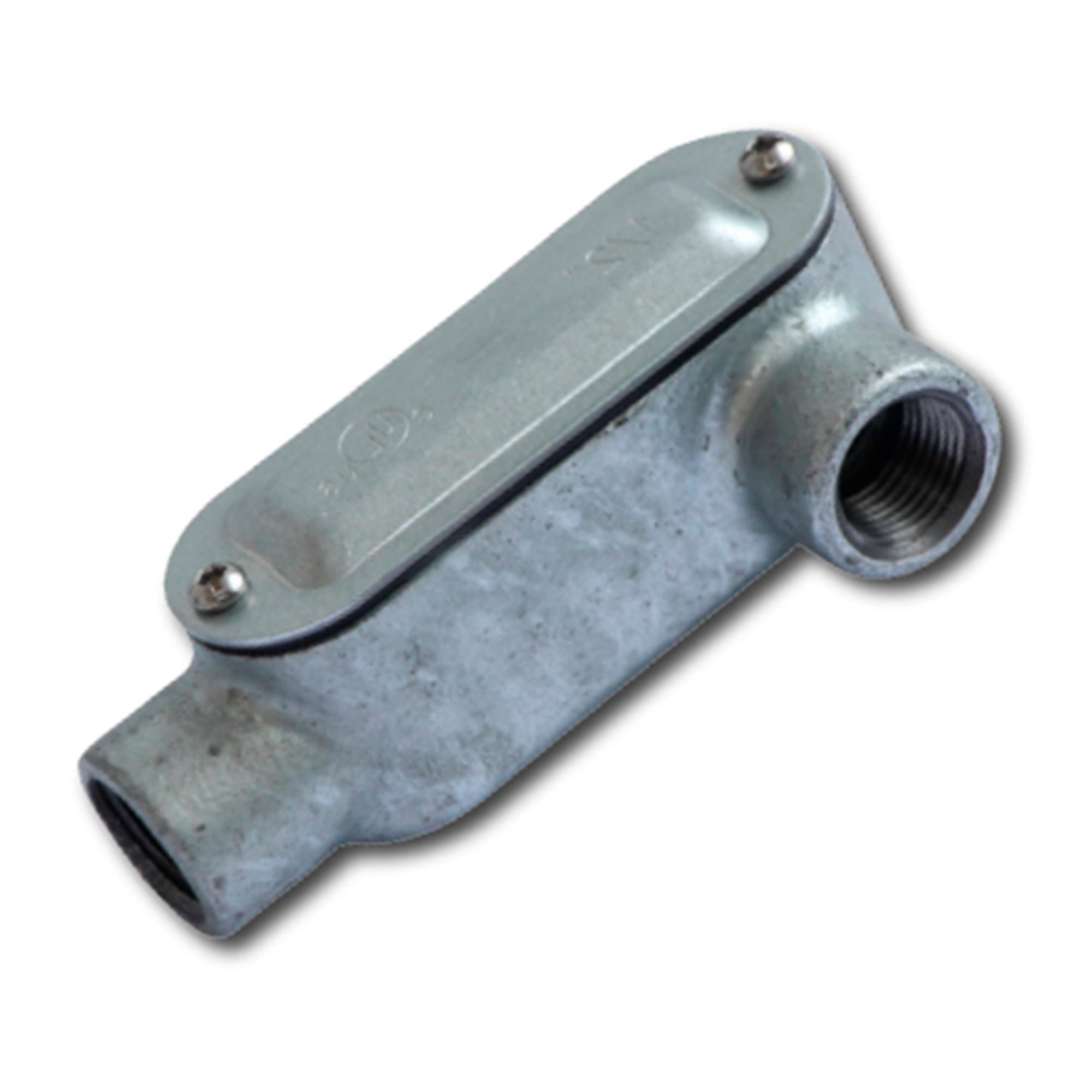 CAJA CONDULET TIPO T 1-1/2" FORM 5 HIERRO MALEABLE GALVANIZADO EN CALIENTE C/TAPA C/EMP CON UL E2543