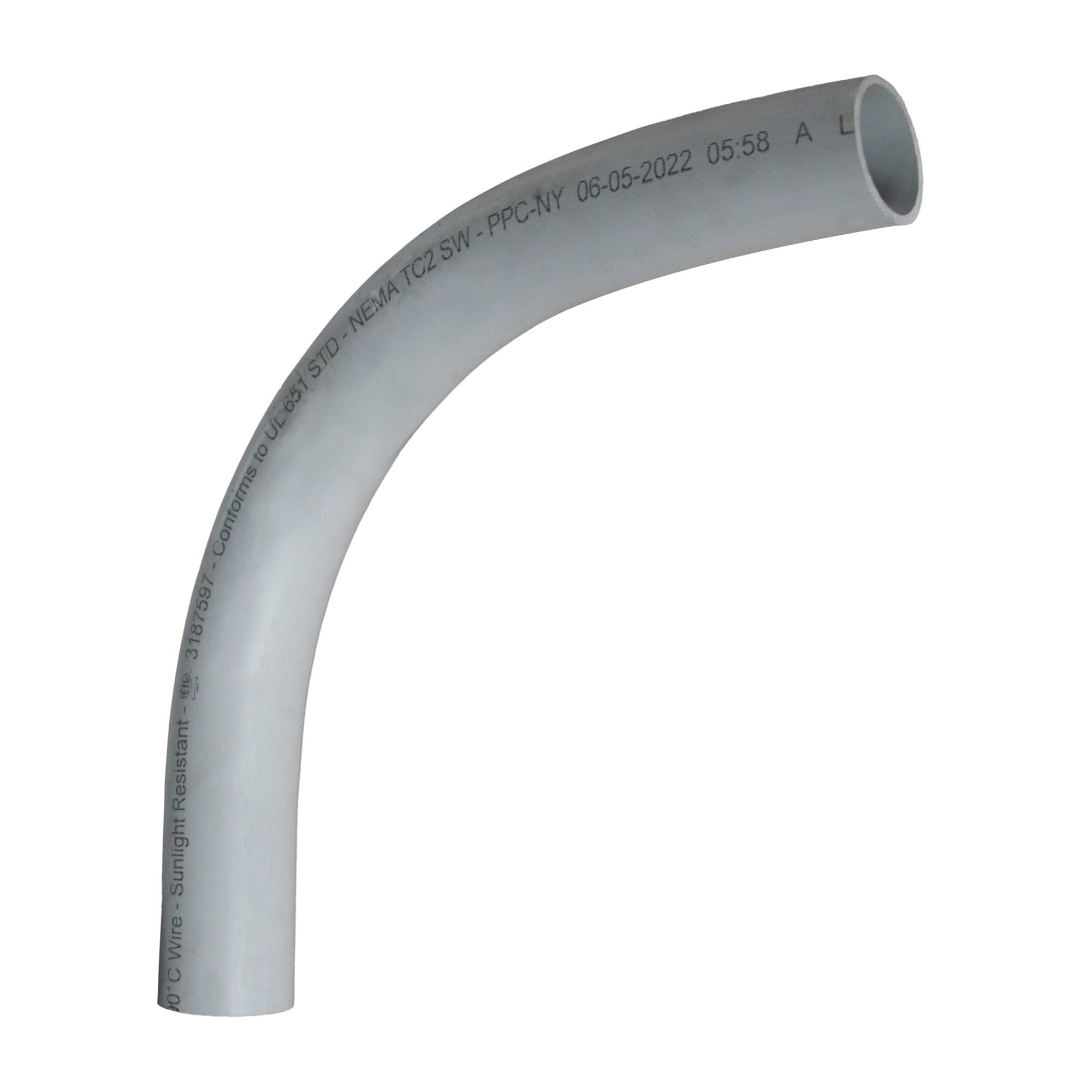 CURVA PVC SCH 40 2" 90° CON UL651 por ETL END BELLS