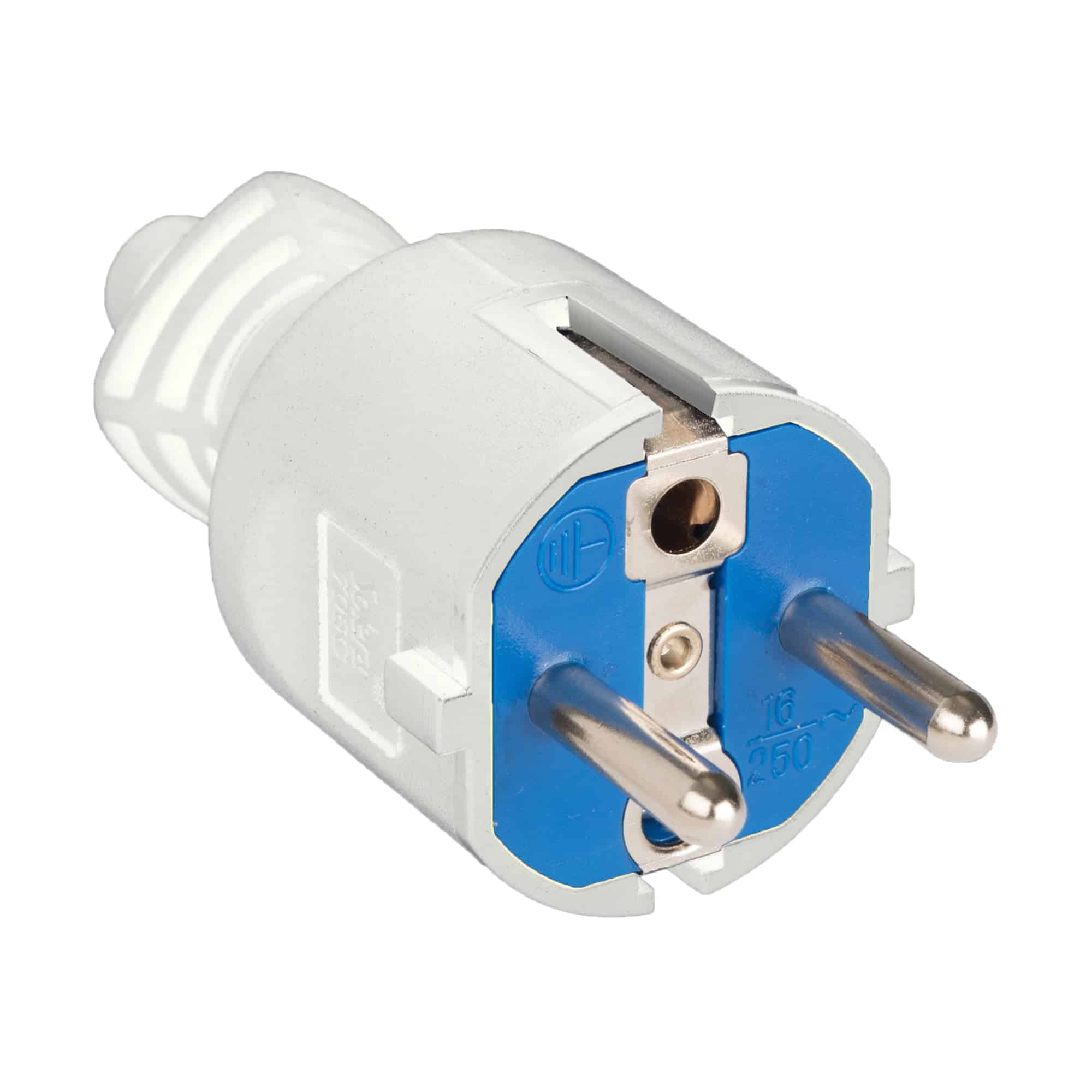 ENCHUFE 2 PATAS 15A 125V PVC-CAUCHO NEGRO