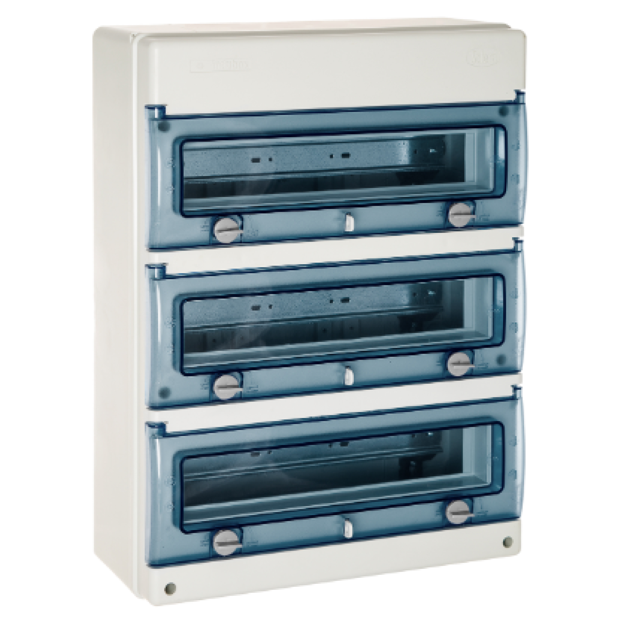 CAJA DE PASE CON CONOS GRIS, A PRESIÓN, 100x100x45mm