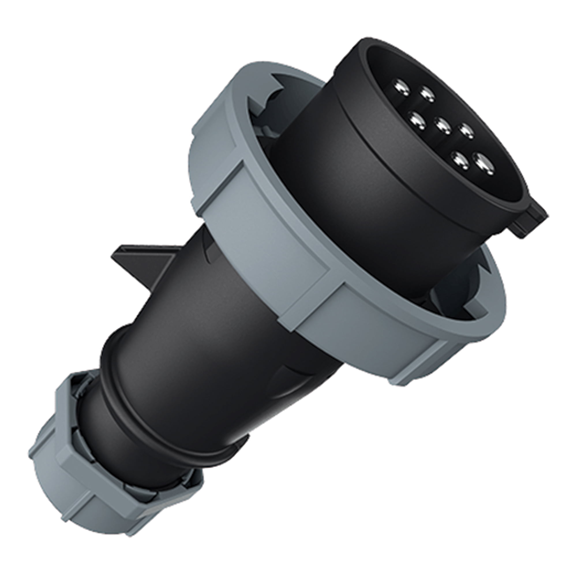 ENCHUFE 32AMP 6P+T 500V NEGRO 7H AM-TOP IP67 (CONTACTOS NIQUELADOS)