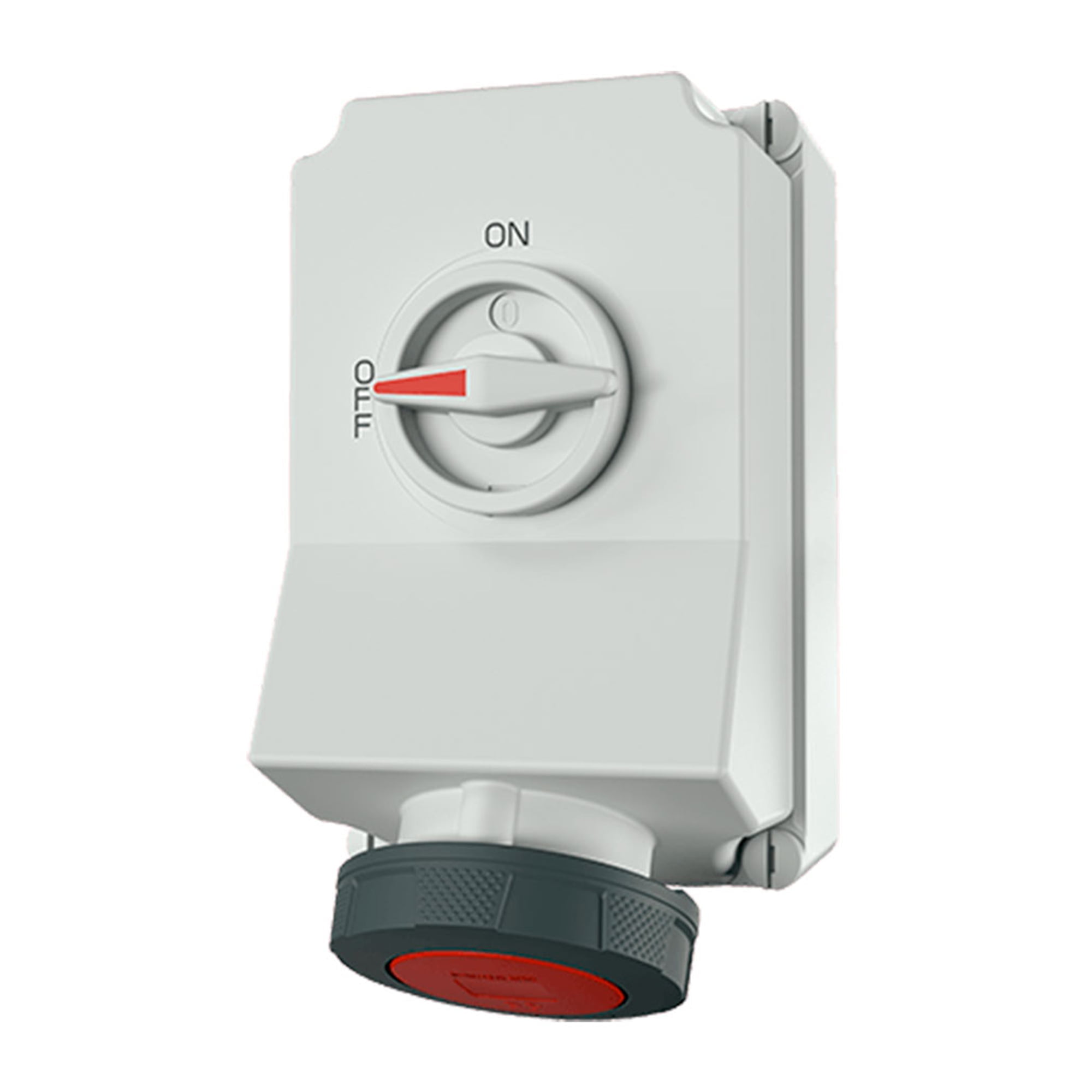 TOMA VISIBLE 63AMP 3P+T 690V C/INTERRUP. POR ENCLAVAM. MECÁNICO NEGRO 5H IP67 XCONTACT