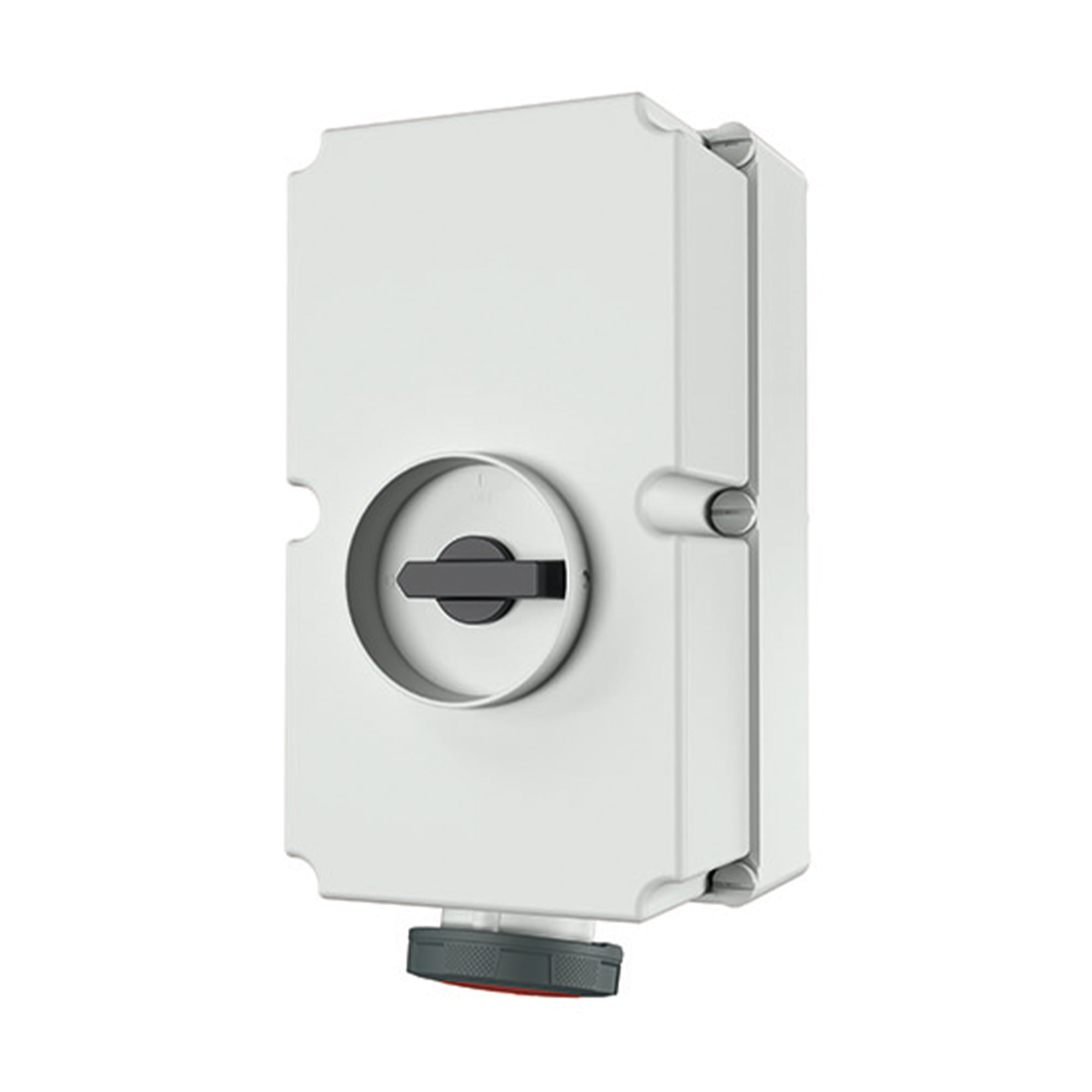 TOMA VISIBLE 63AMP 3P+T 690V C/INTERRUP. POR ENCLAVAM. MECÁNICO NEGRO 5H IP67 XCONTACT