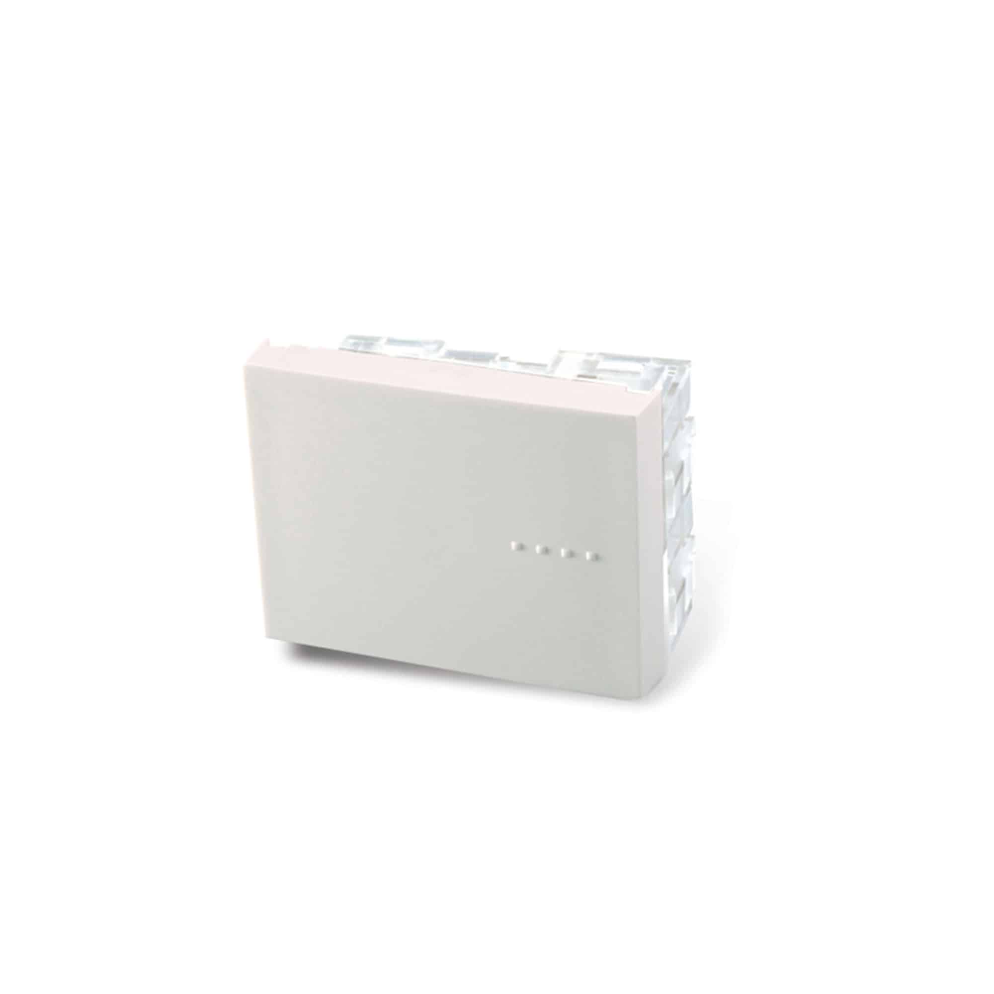 INTERRUPTOR SIMPLE CONMUTACIÓN (liso) 10A 250V BLANCO (2 MÓDULOS)